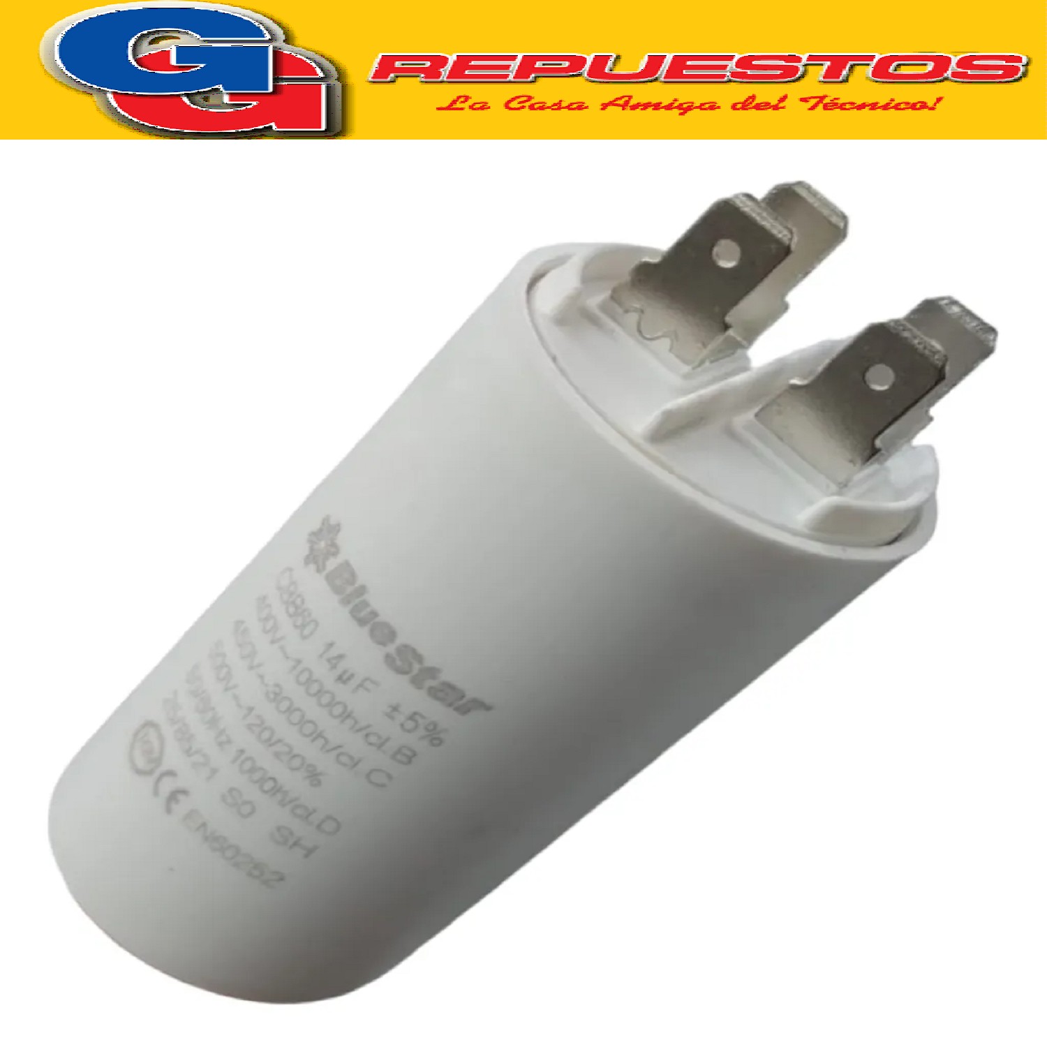 CAPACITOR 14uF CILINDRO BLUESTAR