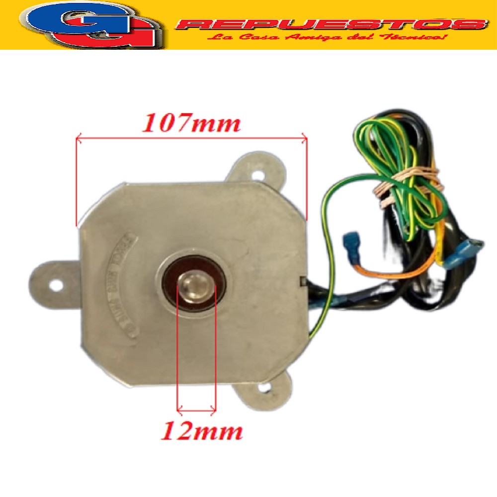 FORZADOR MOTOR CONDENSADOR AIRE ACONDICIONADO COMPATIBLE CON 4681AR1437 BGH SPLIT 59G81AR1437A GIRO ANTIHORARIO (IC-1640LGPA) 220-240V 50Hz 6uF 980309 EJE 12MM