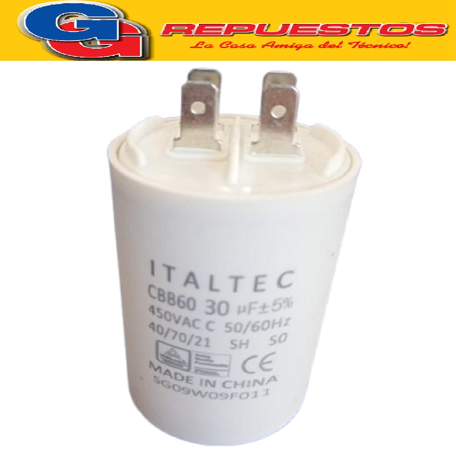 CAPACITOR 30uF X 450VAC CILINDRICO