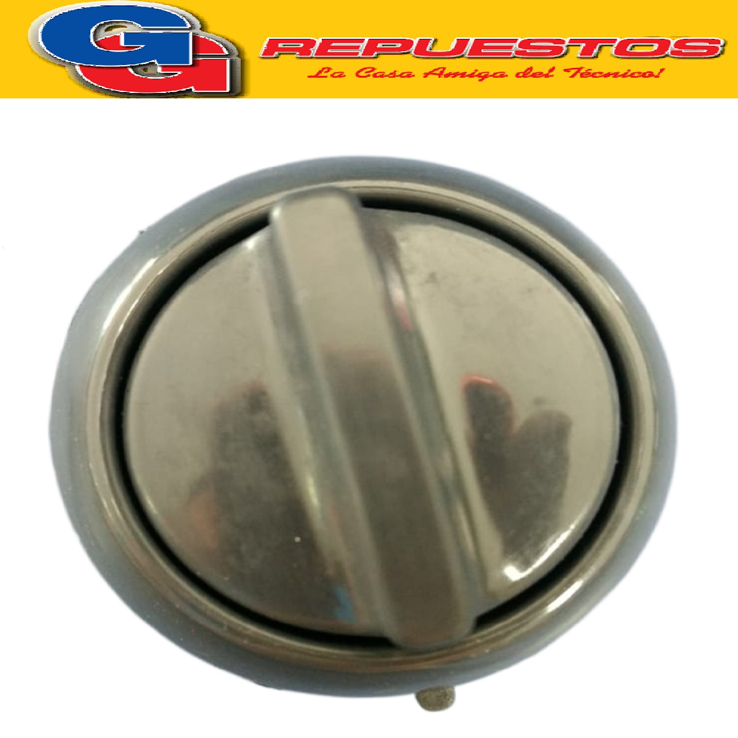 VOLANTE PERILLA COCINA PARA LONGVIE 2001 GRIS Ø 6 MM  PERILLA CON ARO Y RESORTE / DIAMETRO DEL EJE 6 MM / KENIA - ORBIS