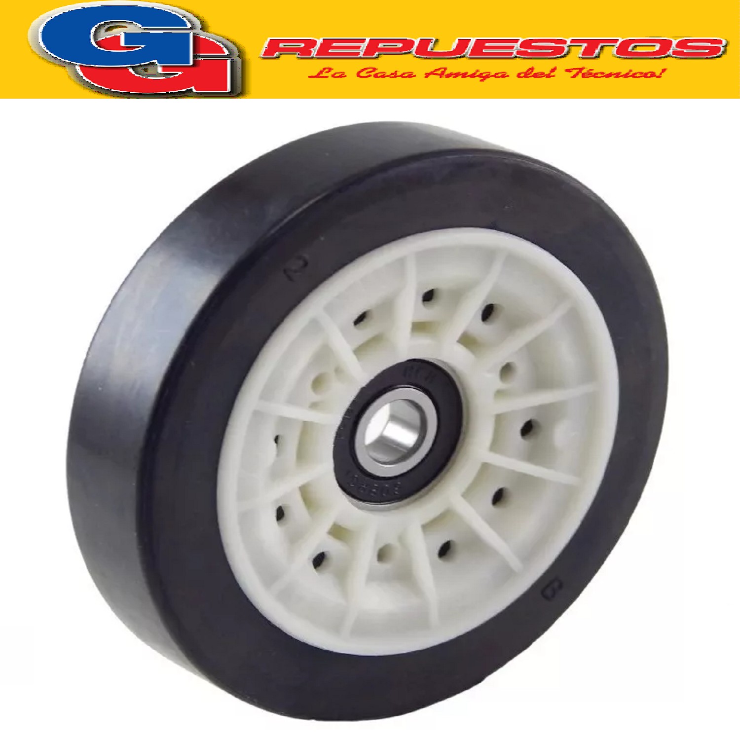 KIT COMPL 4 RUEDAS SECADORA GAFA ADVANCED ADAPTABLE PARA PHS C071B/BDH-DRPH60-GAFA ADV y OTROS (REGLA C/REGLA 608 73mm Diam.ORIG) COMP.C/SECADORA ATMA SCF5810B NOTA: La Secarropas lleva 2u Cod.Origen: 12938200000037 (ATMA-SIAM-PHILCO-MIDEA) MONTAJE RUEDA M58129382000037 (BOMPANI) RUOTE LAVATRICE CON EJE