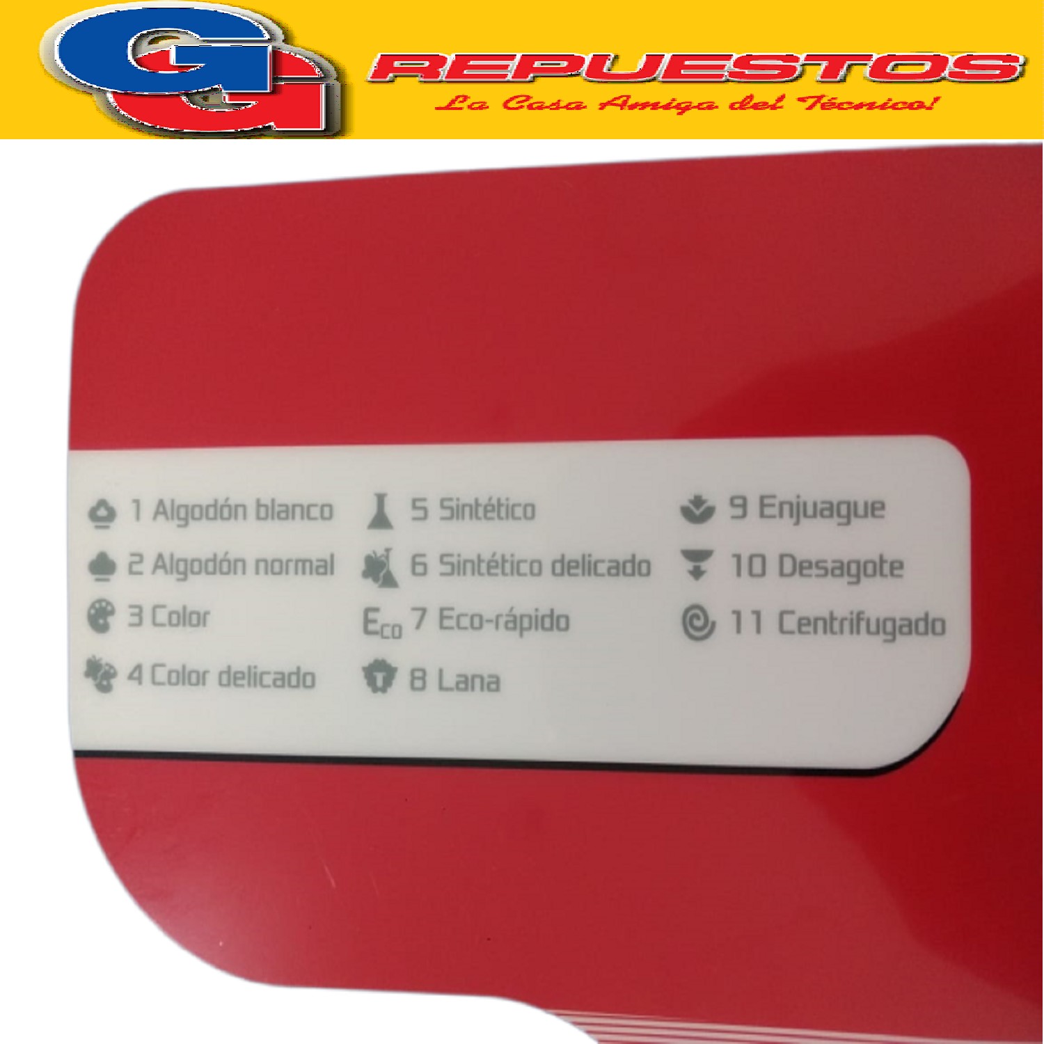SERIGRAFIA PARA LAVARROPAS DREAN UNICOMAND 116 NACIONAL (LAM INA PARA CABEZAL PANEL NACIONAL) Cod.Origen: 701023451 (DREAN ALLADIO) 701023446 (DREAN ALLDIO)  Produttore: Ind.Argentina (04060 /MC-05097) LARGO 37CM APROXIMADAMENTE.
