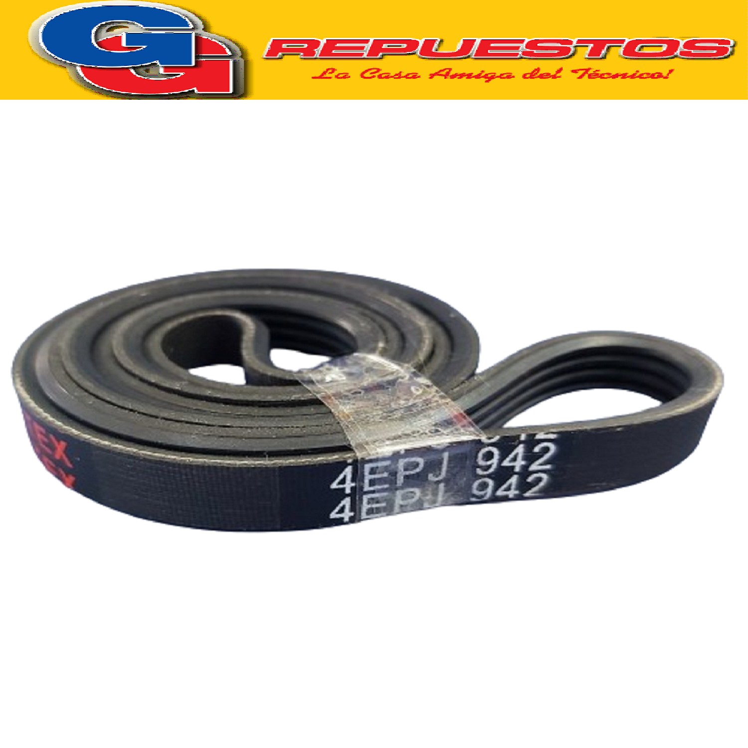 CORREA POLY V EL4PJ 942 IMPORTADA LAVARROPAS PARA PHILCO  P  4R JMA 942 SEMIAUTOMATICO PHILCO PHSS080B (  J4 942)  MUELLER 100033451 Correa poly-V 942J4  CORREA ELASTICA
4PJE HUTCHINSON 4 PJE 942