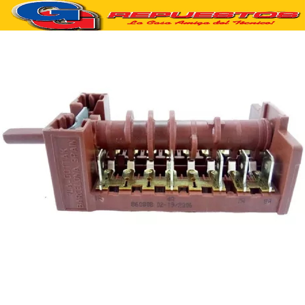 LLAVE SELECTORA HORNO ELECTRICO COMPATIBLE CON LONGVIE GRILL MOD.HE3590*