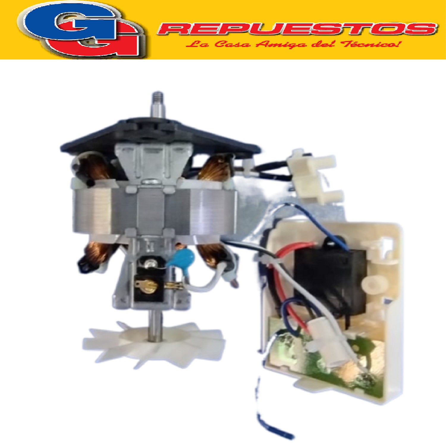 MOTOR CON PLAQUETA LLAVE Y INTERRUPTOR PARA LICUADORA LILIAN A COMPATIBLE CON LOS MODELOS AL980 / AL180