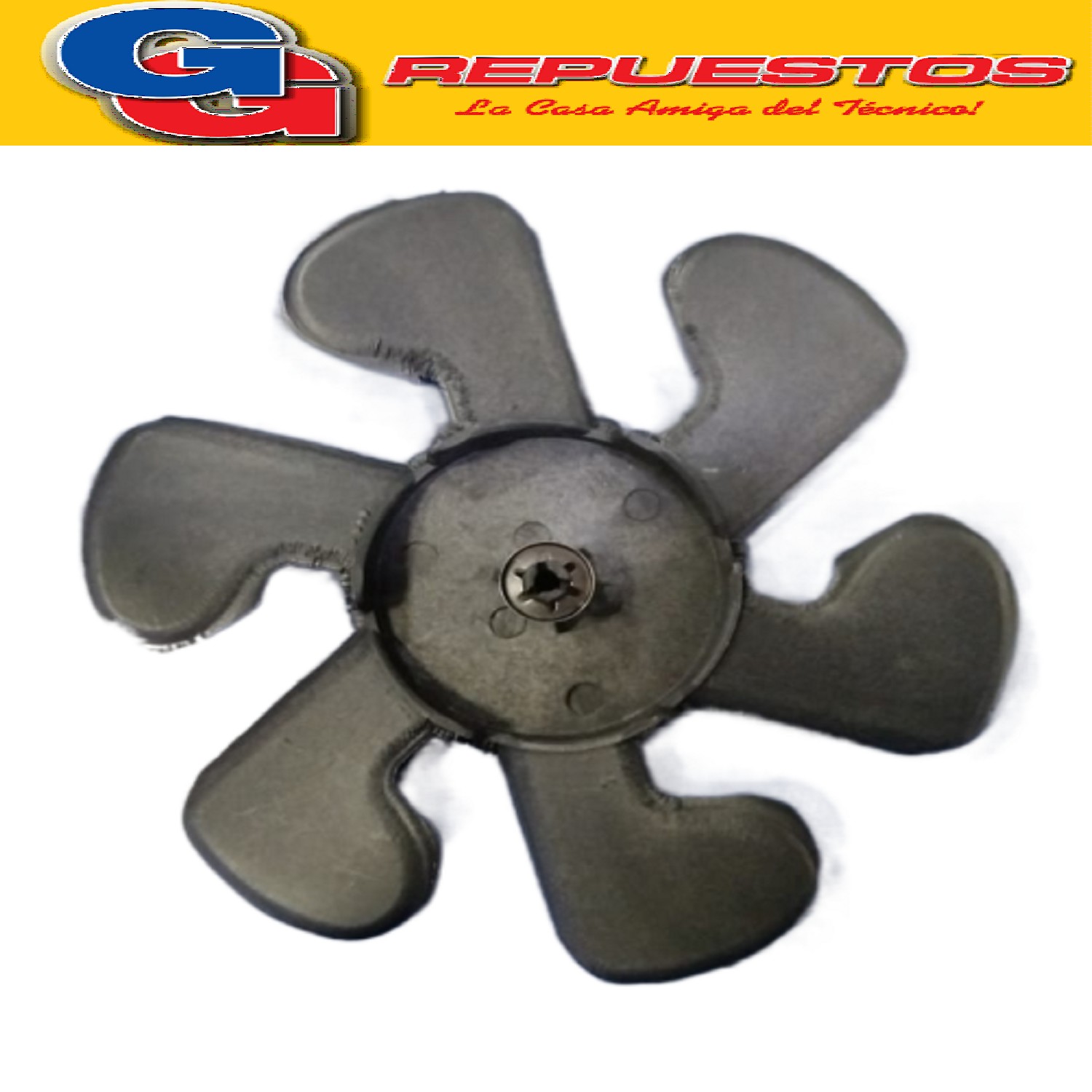 PALA DE 6 ASPAS CALOVENTOR LILIANA COMPATIBLE CON LOS MODELO S CFH400 / CFH417 / CFH10 / CFH401 / CV-DB01 / CAWB01 / CC-TH / CNQ-CFH400 / GARCV01 DIAMETRO TOTAL 15,5CM DIAMETRO DEL EJE 4MM ANCHO TOTAL 13MM HELICE PALETA