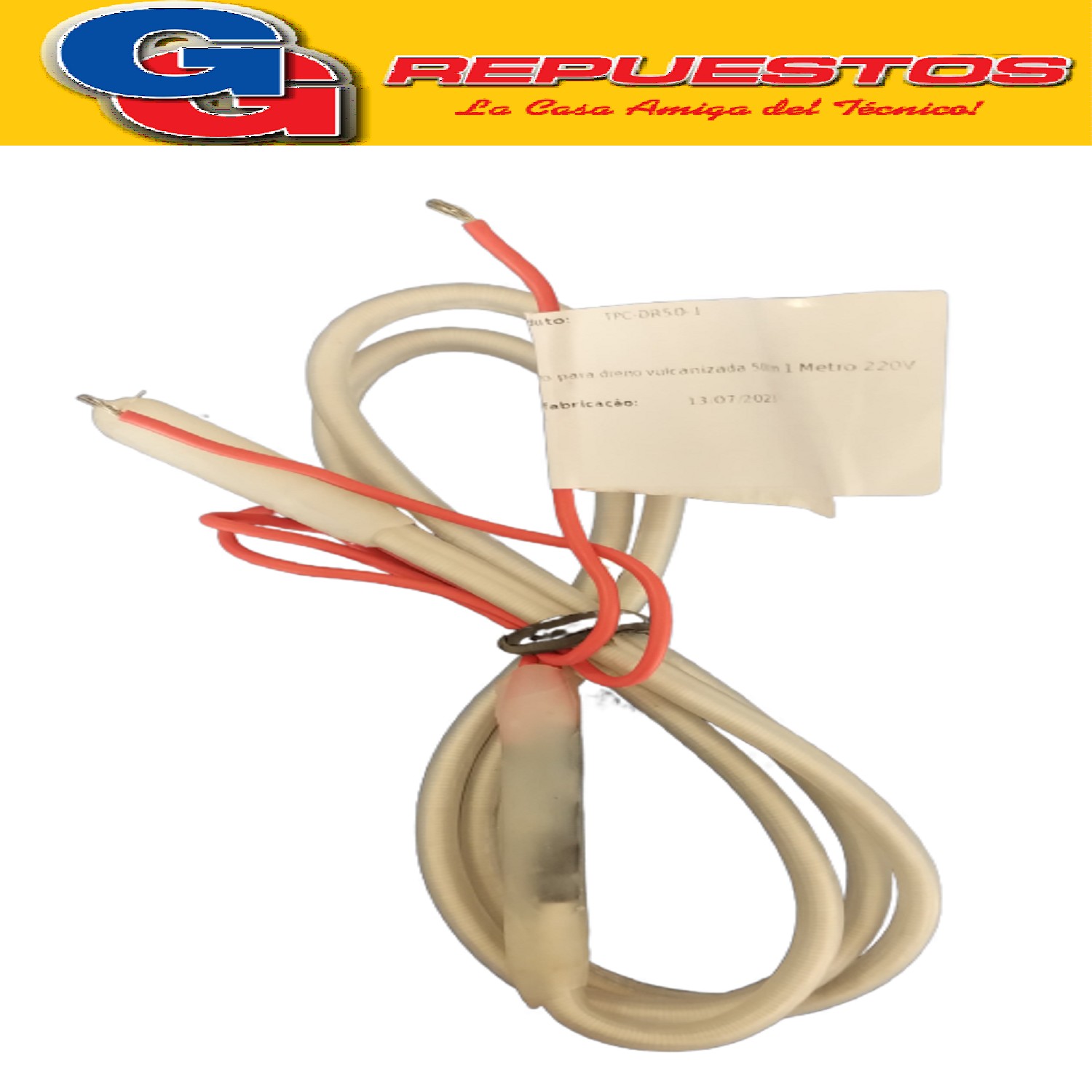 RESISTENCIA CABLE CALEFACTOR TIPO PARALELO DE POTENCIA CONST E, HASTA 200ºC PARA AMBIENTES SECOS Y HUMEDOS. APLICACION: PUERTAS, LOS DESAGUES, LAS VALVULAS DE CAMARAS FRIGORIFICAS, TUBOS DE CALEFACCION EN GENERAL,ETC.
FABRICACION: RESISTENCIA TPC HECHA A MEDIDA CON EXTREMOS VULCANIZADOS DE 500MM EN LA ZONA FRIA.
AISLAMIENTO:SILICONA.
NUCLEO: CABLE SILICONE.
POTENCIA MAXIMA: 50 W/MTS.
HILO RESISTIVO: Ni-Cr.
LARGO: 1MT.