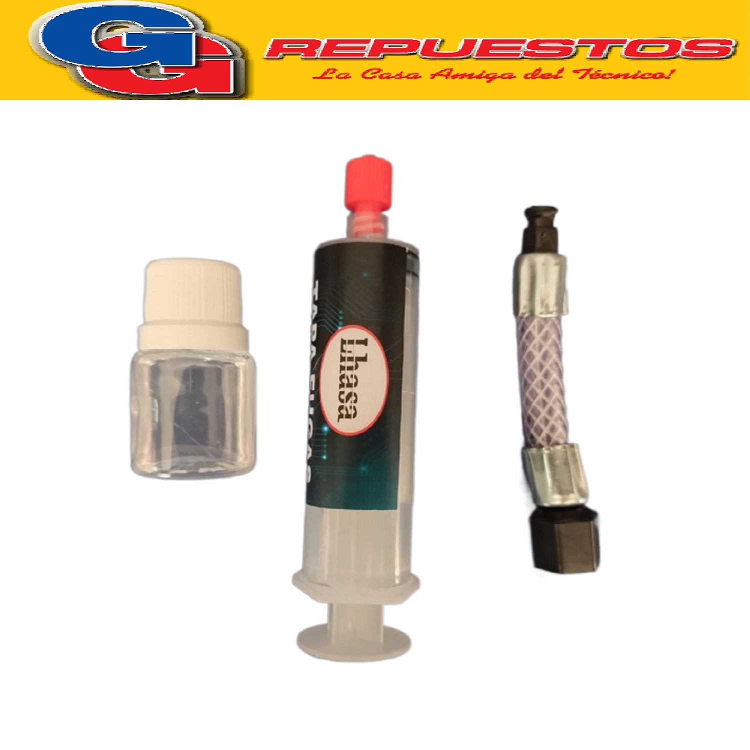 TAPA FUGAS F6 SUPER PARA HELADERAS / FREEZERS  / AIRE ACONDI CIONADO LA SOLDADURA DEL FUTURO 8ML MULTIDOSIS 100% INCOLORA CON ADAPTADOR, SELLA FUGAS lhasa