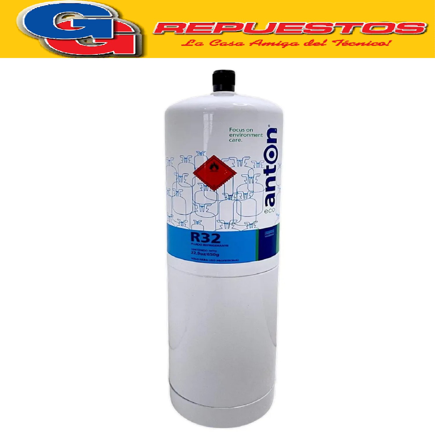 LATA DE GAS R32 X 680GRS DIFLUOROMETANO NECTON, ANTON   1/4