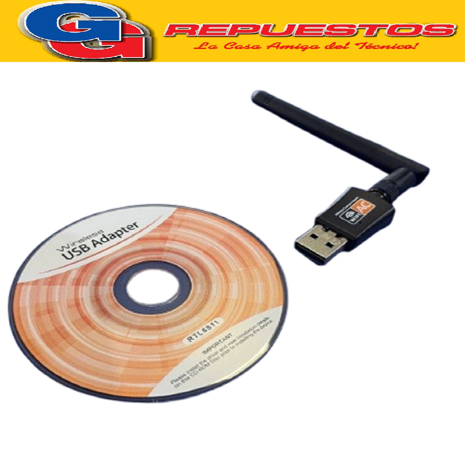 ADAPTADOR ANTENA WIFI USB PARA COMPUTADORAS O NOTEBOOK