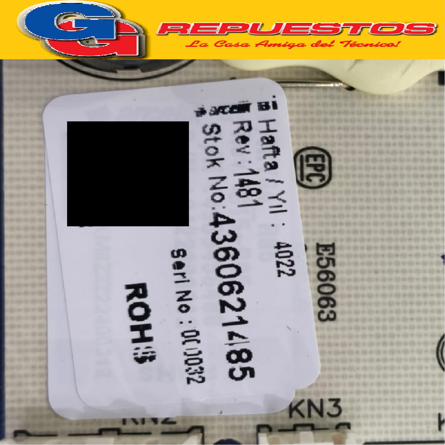 PLAQUETA PARA HELADERA NO FROST SIAM HESI420SS - CONJUNTO DE PLACA DE CONTROL - HNF420B/X-HSIFT330X NEO FROST (ORIGINAL) (KARDELEN_B905) HELADERA SIAM HESI1420-ATMA HNF430STD (PLACA/TARJETA ELECTRÓNICA ORIGINAL)4360626485 (ATMA-BEKO) CONJUNTO DE TARJETA DE CONTROL (PLACA PRINCIPAL O CTROL)
4360621485 (SIAM ATMA) ROHS V14 R81 (1481)
PANEL FACIAL COMPLETO BEKO-BLOMBERG-ARÇELIK 4360626485
Fabricante: ROHS (N.° de serie: 3712002809) Y/N: K2_V14_rev81a90