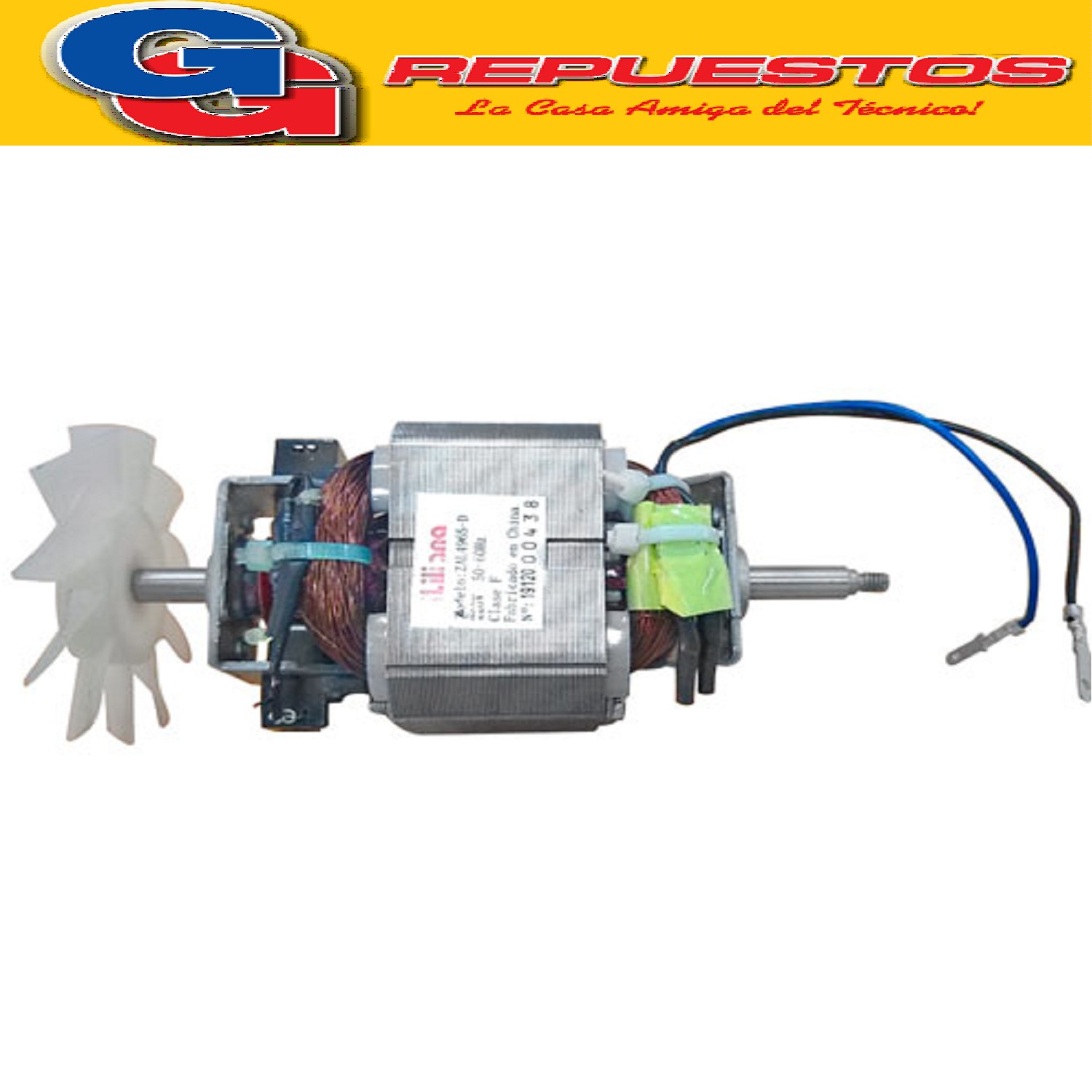 MOTOR 400W LICUADORA LILIANA COMPATIBLE CON LOS MODELOS AL90 0 / AL910 / AL100 / AL110 / AL540 / BL1001-AR / BL1002-AR / BL1002F-AR / BLL15 / ALWB04 DIAMETRO DE LA ROSCA 4MM ROSCA IZQUIERDA DIAMETRO DEL EJE 6MM