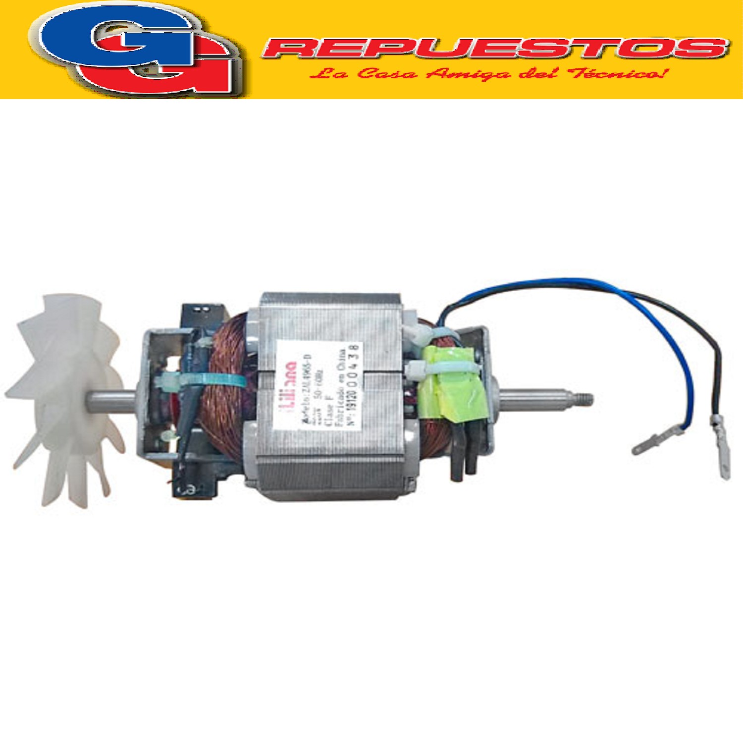 MOTOR 400W LICUADORA LILIANA COMPATIBLE CON LOS MODELOS AL90 0 / AL910 / AL100 / AL110 / AL540 / BL1001-AR / BL1002-AR / BL1002F-AR / BLL15 / ALWB04 DIAMETRO DE LA ROSCA 4MM ROSCA IZQUIERDA DIAMETRO DEL EJE 6MM ZZAL4965