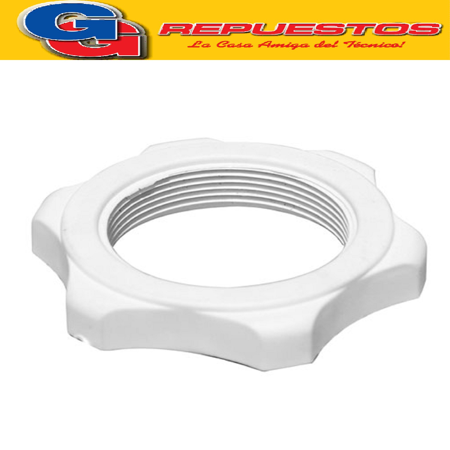 TUERCA PARA PARRILLA BLANCA VENTILADOR LILIANA COMPATIBLE CO N LOS MODELOS TUF-18 / TUF-20 / VP51M / VP51P / VP18C / VP20C / TU18C / TU20C / VP21P / VP21R / VM18M / VP21W / VP24P / VP21R P / DBTUR18 / DBPIE18 / THS18VP / THS18TF / THS-VPD20R DIAMETRO