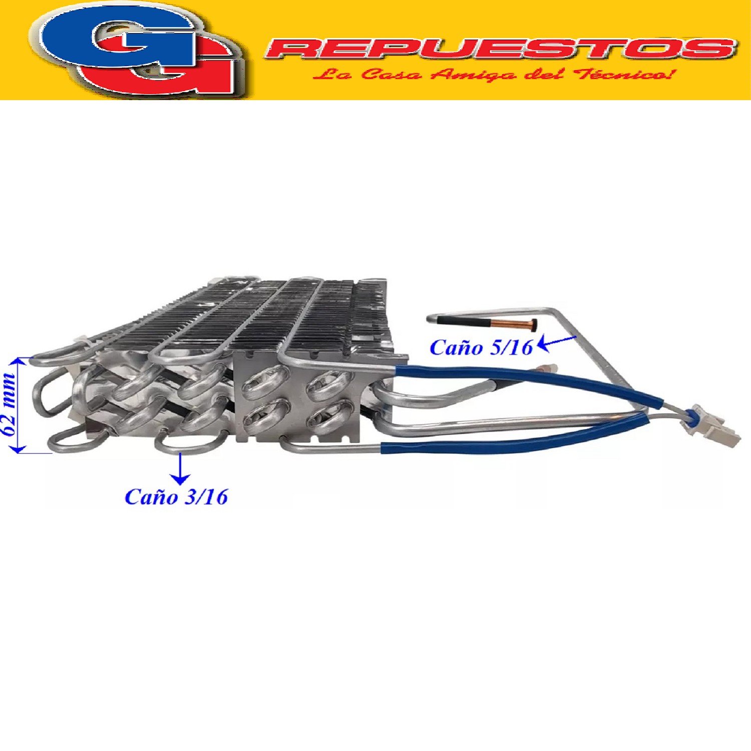 EVAPORADOR HELADERA NO FROST PATRICK HPK450M00LB  ORIGINAL C ONJUTO EVAPORADOR CON RESISTENCA S/ACUMULADOR HEALADERAS PATRICK, MABE, GENERAL ELECTRIC HGE450NFBDA HGE450BA HGE455BA HGE450NFMDA HGE450MA HGE455MA HGE455PA HGE450PA HGE450WA HGE455WA HGE455 Con chicote de cobre para soldar Cod Oriegen: WG03F05607