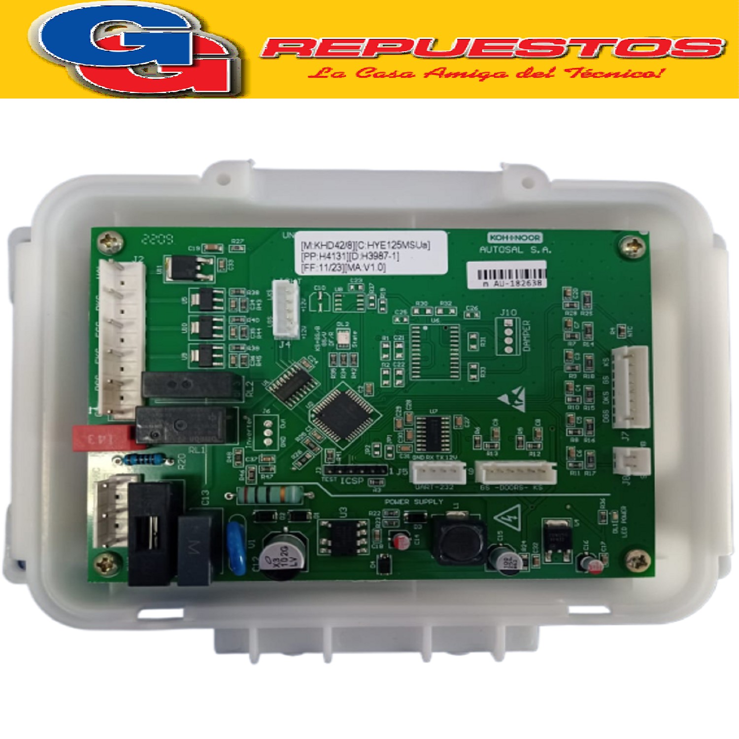 PLACA + DISPLAY PARA HELADERA NO FROST KOHINOOR KHDF42D/8  O RIGINAL Conjunto de plaqueta principal + display de repues HELADERA NO FROST DUOCOOLING KHDF42D/8 TM 409LTS NEGRA KHDA42D/8 KHD42D/8 KHDb42D/8 PLAQUETA DE POTENCIA