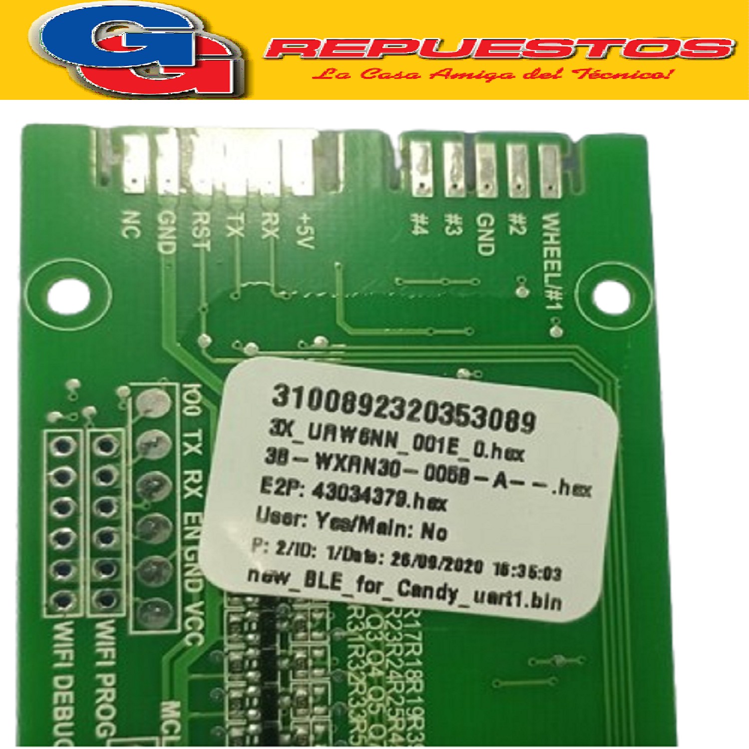 PLAQUETA DISPLAY BLUETOOTH PARA CANDY RO1696DWHC7R/12 LAVA   CANDY IDO 1600RPM 9KG ANTRACITA RO151056DWHCR12 CANDY RAPIDO 1500RPM 10KG Cod.Origen:
43028129 (CANDY GIAS) Modulo electr.panel mand. bluetooth /SCHEDA ELETTR. CRUSCOTTO BLUETOOTH