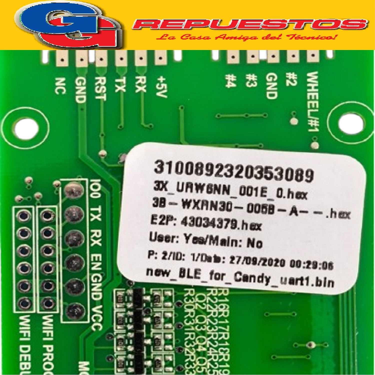 PLAQUETA DISPLAY BLUETOOTH PARA CANDY RO1696DWHC7R/12 LAVA   CANDY IDO 1600RPM 9KG ANTRACITA RO151056DWHCR12 CANDY RAPIDO 1500RPM 10KG Cod.Origen:
43028129 (CANDY GIAS) Modulo electr.panel mand. bluetooth /SCHEDA ELETTR. CRUSCOTTO BLUETOOTH