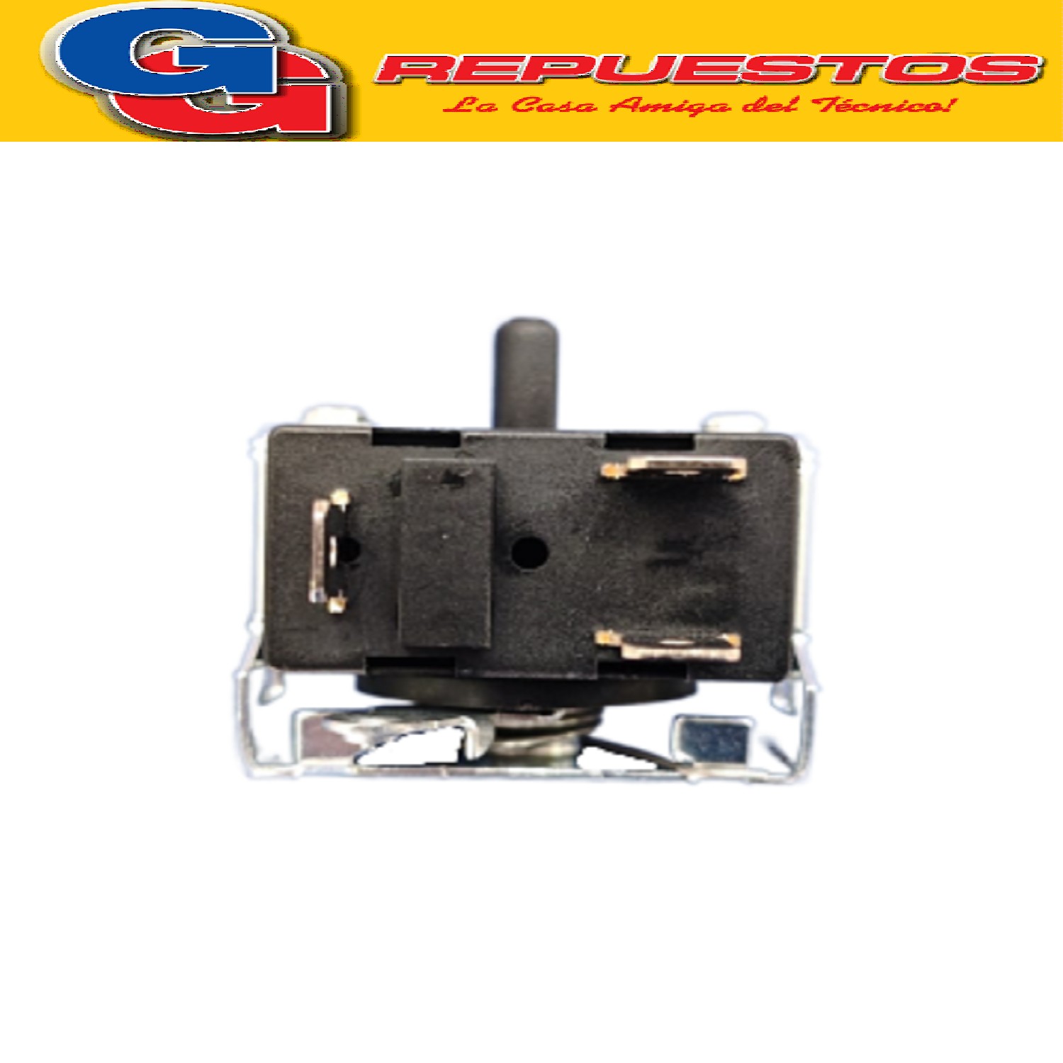 CONJUNTO LLAVE SWITCH PARA ESTUFA DE PIE LILIANA COMPATIBLE  CON EL MODELO CIPIE2000 / CHPIE2000 / CHTEC2000 3 CONTACTOS GIRA SENTIDO ANTIHORARIO SIN FIN 250V 16A 125V 16A EJE MEDIA CAÑA 6MM