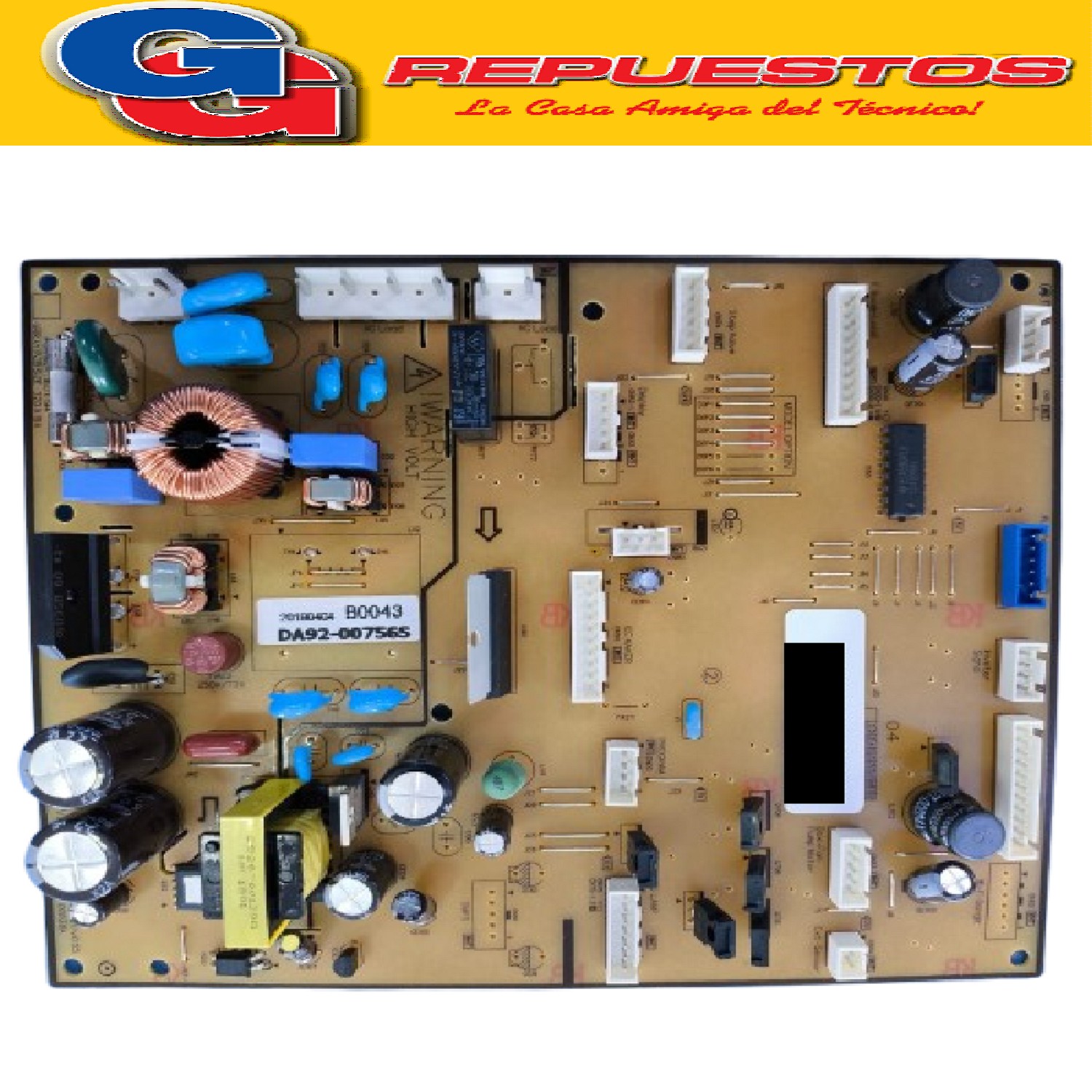PLAQUETA PRINCIPAL GRANDE HELADERA SAMSUNG RT32K5930SL  RT38 K 598CSL (PLATAFORMA PRINCIPAL SAMSUNG NO FROST DIGITAL ORIGINAL) DA92-00756M (SAMSUNG) PLACA HELADERA SAMSUNGRT35K5982SLEM-RT35K5992SLEM-RT38K5992SLEM-RT38K5982SLEM SOLO PARA VERSIONES 03 Y 04-RT38K598CSL/ ASSY PCB MAIN TWIN COOLING RT5000K 160*1
92-00756F (SAMSUNG) PCB REFRIGERACIÓN PRINCIPAL RT5000K 160X1 /RT38K5430SLAZ -RT38K5430SLBZ-RT38K5530S8AZ-RT38K5530S8BZ Según letra final del código: CON DISPLAY o CON FABRICADORA DE HIEL