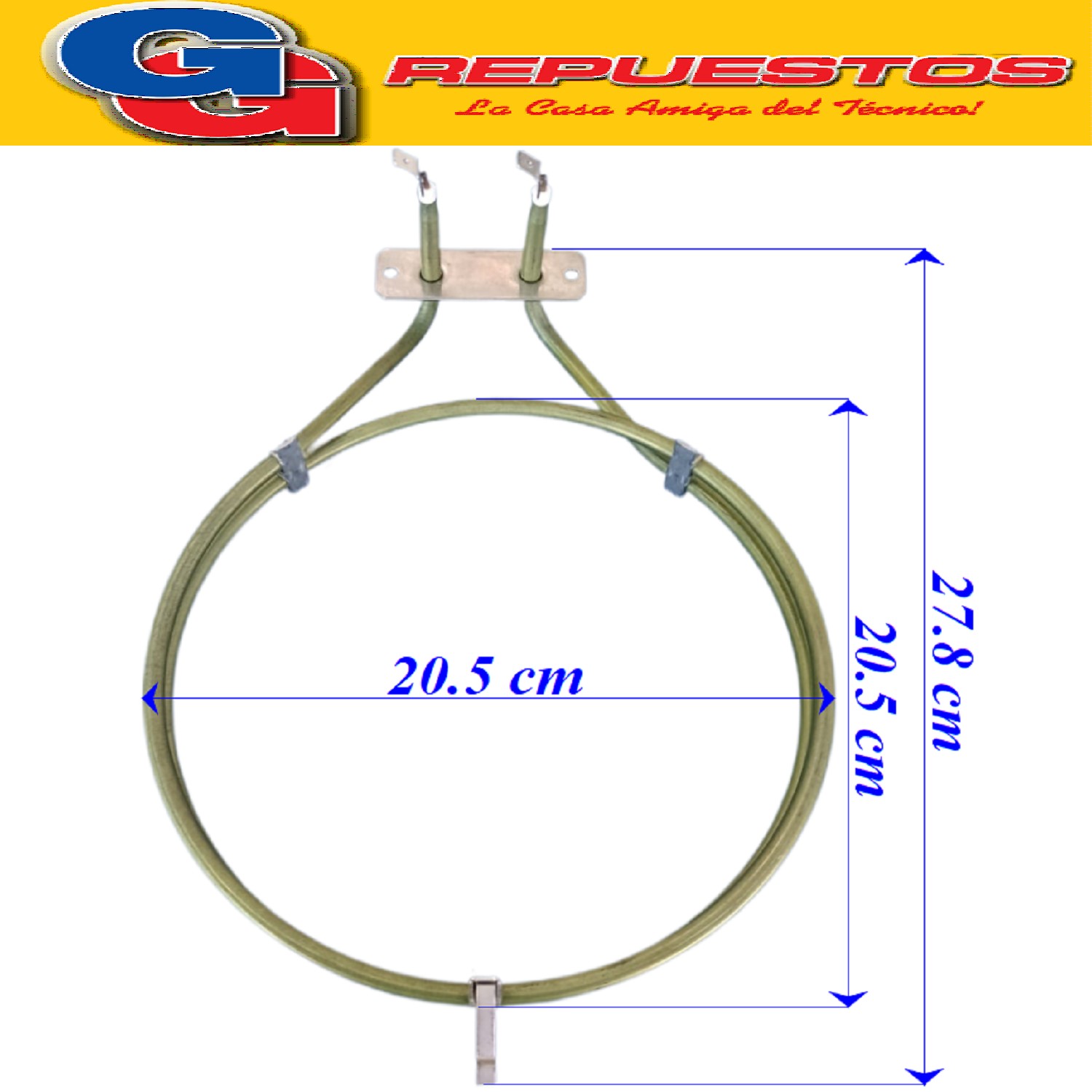 RESISTENCIA PARA HORNO EMPOTRADO ELECTROLUX 70L EOCC24T7MAQS ORIGINAL, RESISTENCIA HORNO ELECTROLUX MODELO EOCC24T7MAQS ELEMENTO CALEFACTOR DEL TURBO Cod Origen: 5206205 17471100000261