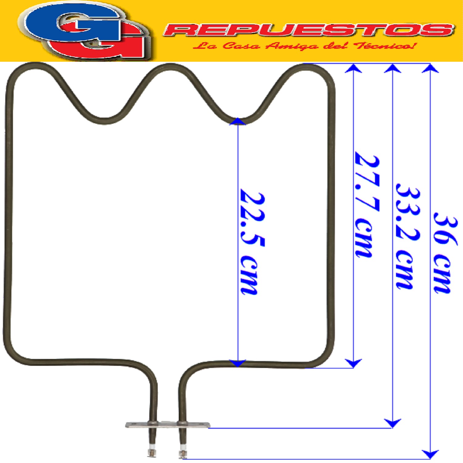 RESISTENCIA PARA COCINA ELECTRICA VITROCERAMICA 94CCV060X  O RIGINAL HEATING ELEMENT 60X60 1200W COCINA ELECTRICA VITROCERAMICA 60CM INOX 94CCV060X PLATA 91PHCH060P2 BLANCA 91PHCH060B2 Plata Philco PHCH060P 94PHCH060P 94CCV060XDH 94CCV060XDHFP Cod Origen: 8-H35-25-160-002