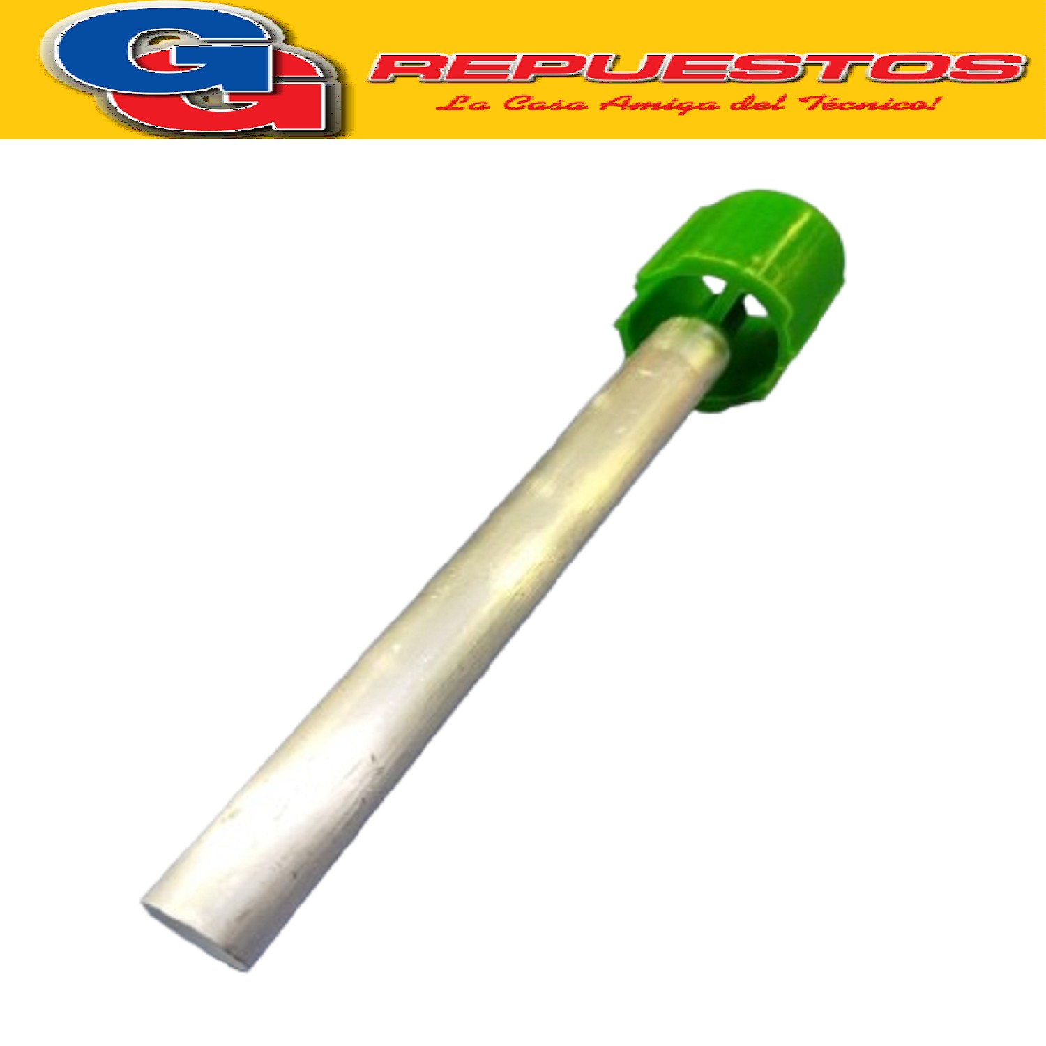 BARRA DE ANODO PARA TERMOTANQUE SOLAR LARGO 17 CM C/SOPORTE  - AZ31 Ø 19 MM - BARRA DE ANODO DE MAGNESIO CON SOPORTE PARA TERMOTANQUE SOLAR - 170 MM DE LARGO