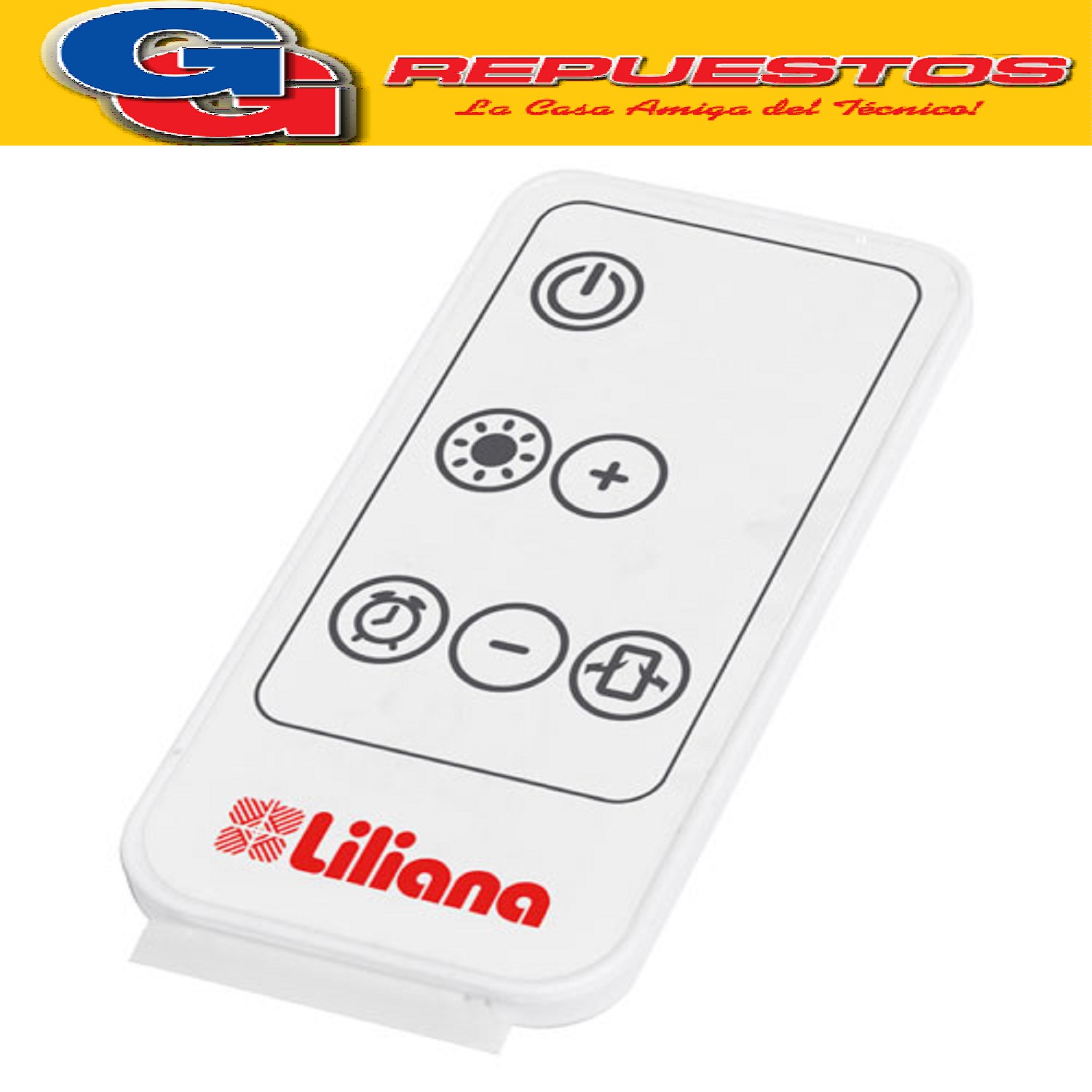 CONTROL REMOTO COMPATIBLE CON TURBOCALEFACTOR TORRE ALTA TURBOPOWER COLOR BLANCO LILIANA COMPATIBLE CON LOS MODELOS TC40 / TF150