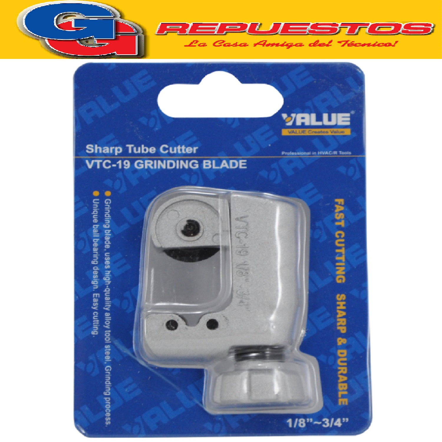 MINICORTADORA DE CAÑO VALUE VTC-19 - 1/8 a 3/4 - / CORTADORA DE CAÑO - MINICORTADORA