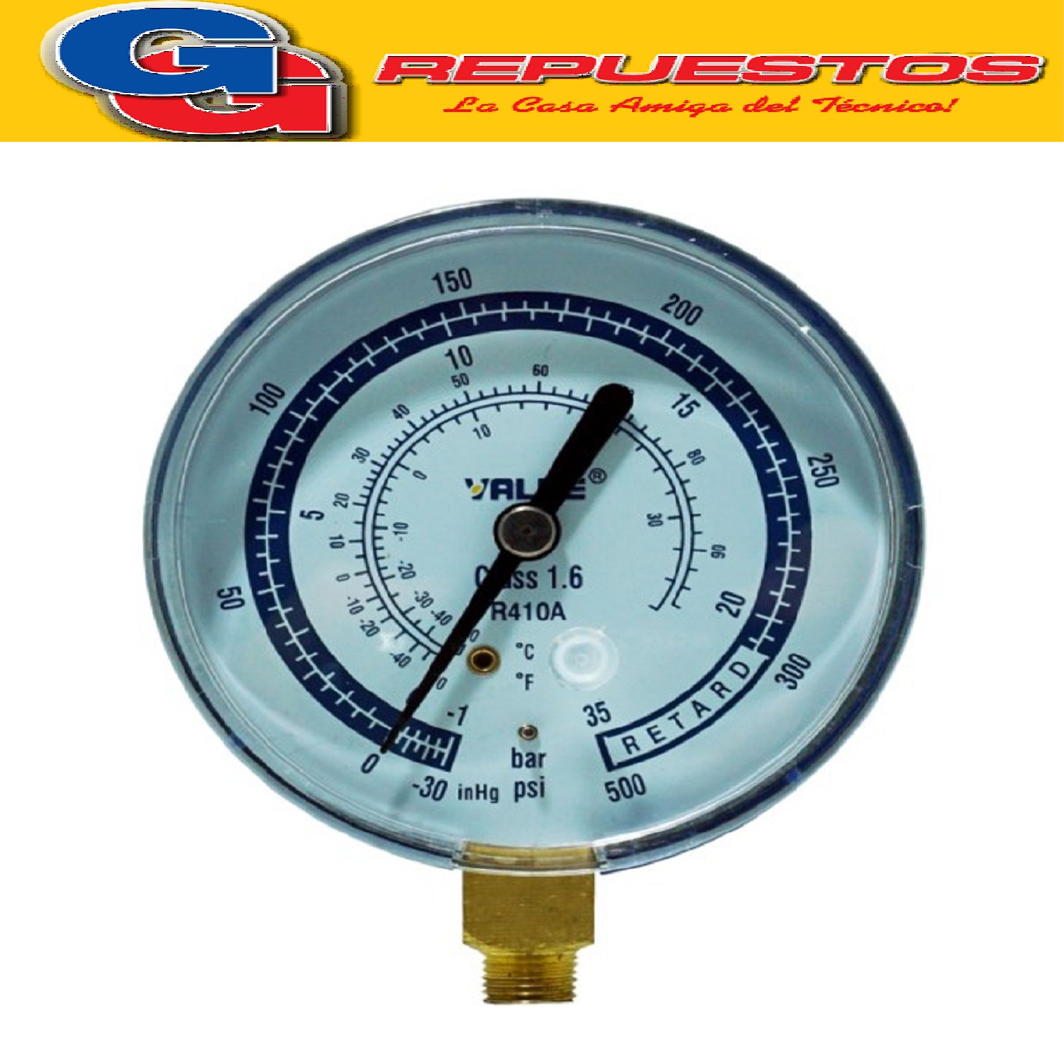 MANOMETRO DE BAJA VALUE PARA GAS R410A VGM2 -d80- 342260102 