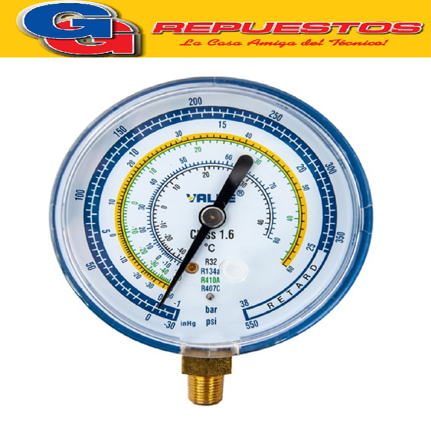 MANOMETRO DE BAJA VALUE PARA GAS R32A / R134A / R410A R407C  - d80 - 342260413