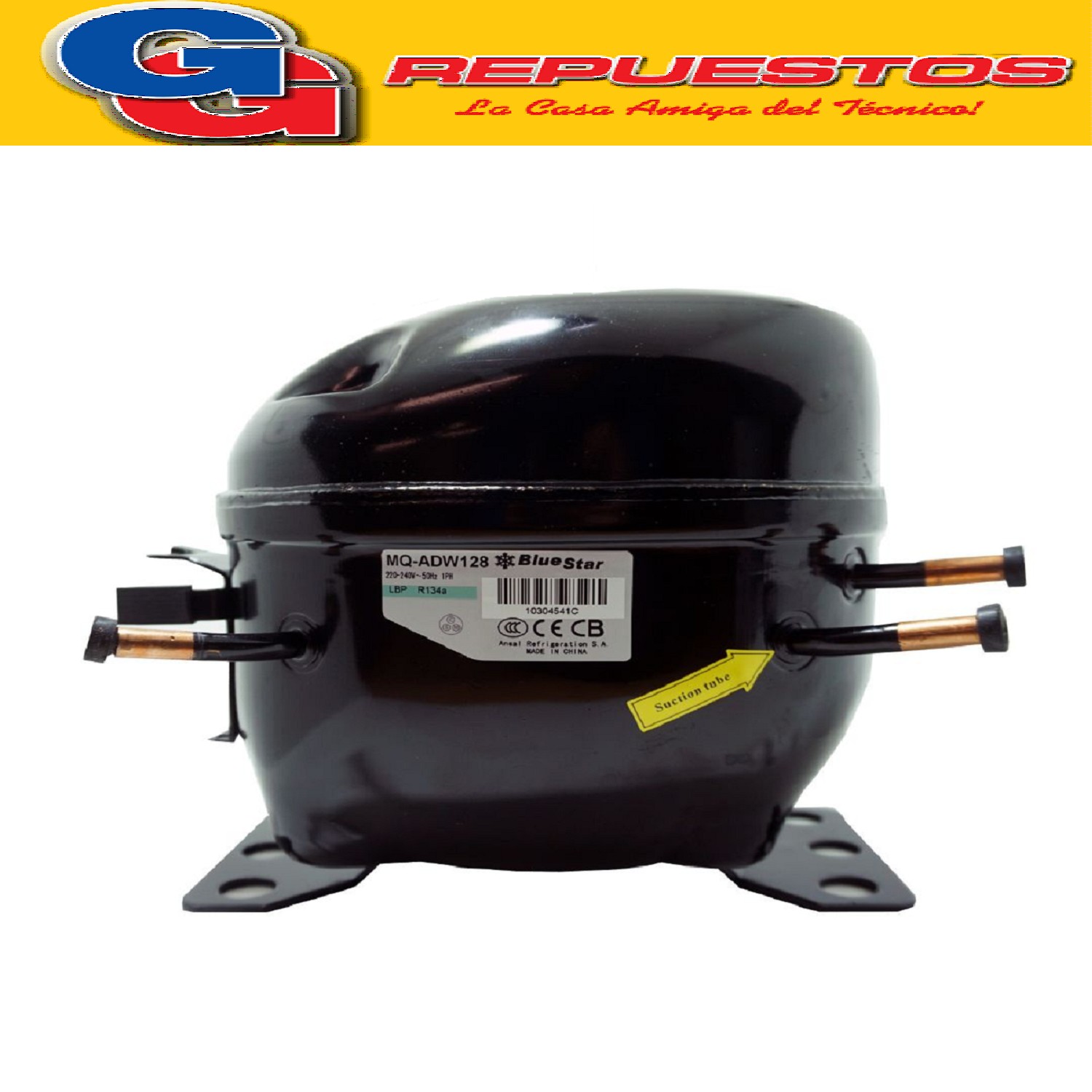 MOTOCOMPRESOR BLUESTAR 1/3+ MQ-ADW128 R134 320W - 220V / 50h z 1.8A