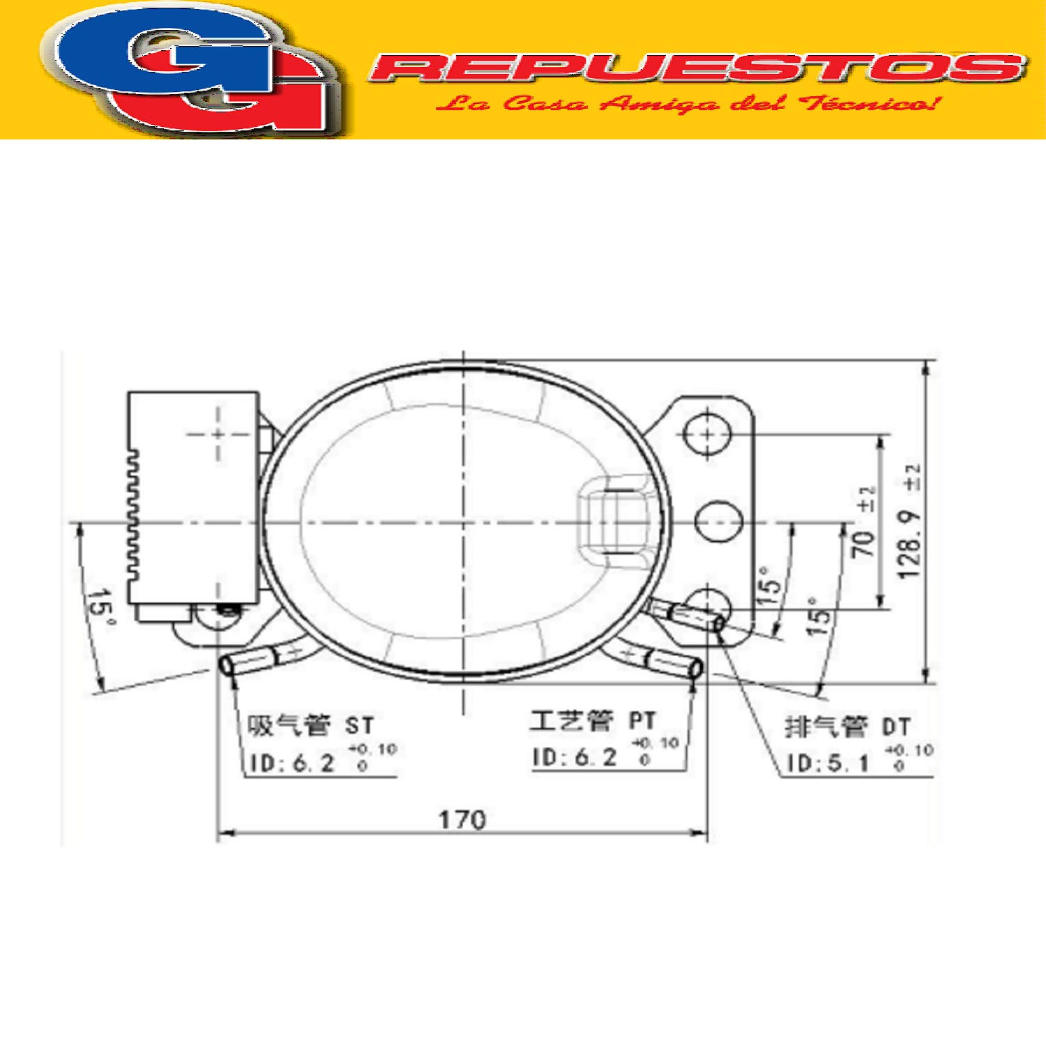 MOTOCOMPRESOR BLUESTAR 12/24V L-QDZH25G 43W PARA GAS R134A / / 2,5CM3 DESPLAZAMIENTO - 2000 RPM / PARA HELADERAS DE MOTORHOME, CARRIBARES Y CASAS RODANTES