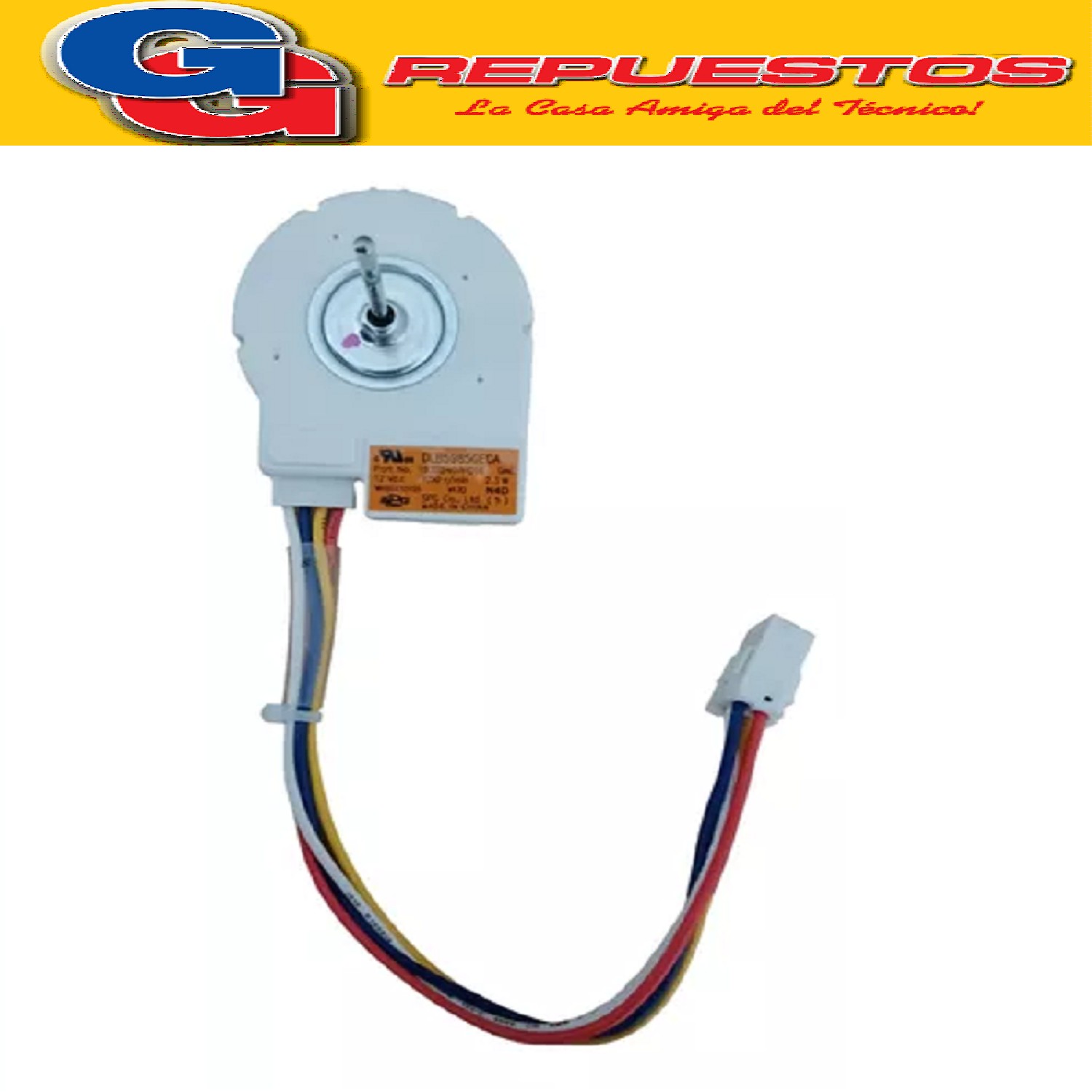 FORZADOR HELADERA NO FROST 11.3V GENERAL ELECTRIC GEPS6FGKAF PATRICK PKPN3FFGAFBN (MOTOR DE VENTILACIÓN PARA LADO A LADO ORIGINAL)HEL.SIDE BY SIDE GENERAL ELECTRIC GNE25DGKBKWW-GNE25DSKBKSS-GSS25CGHRCWW-GSS25LSLRCSS- PATRICK PNE25JGKCKWW-PNE25JMKCKES
Cod.Origen:
WR02F04237 (MABE) MOTOR CONDENSADOR /197D2407P016
WR60X24483 (MABE) MOTOR DC COND FAN
WR60X10155 (MABE) Origen 170diam L3G
Fabricante: Hecho en China
FORZADOR GE 11.3V
Fabricante: SPG Co. Ltd. DLB5985GECA / 197D2407P016
12Vd.c 10