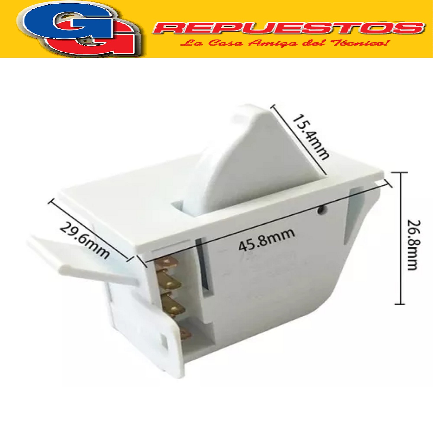INTERRUPTOR TECLA DE LUZ HELADERA COMPATIBLE CON  SAMSUNG 4  CONTACTOS RS23D CSW-LG y Otras- Cod.Origen:
DA34-00041A (SAMSUNG) SWITCH DE HELADERA SAMSUNG/ W0308012
Produttore: IC-000K SR (210423)
0.5A 250VAC
1.5A 125VAC