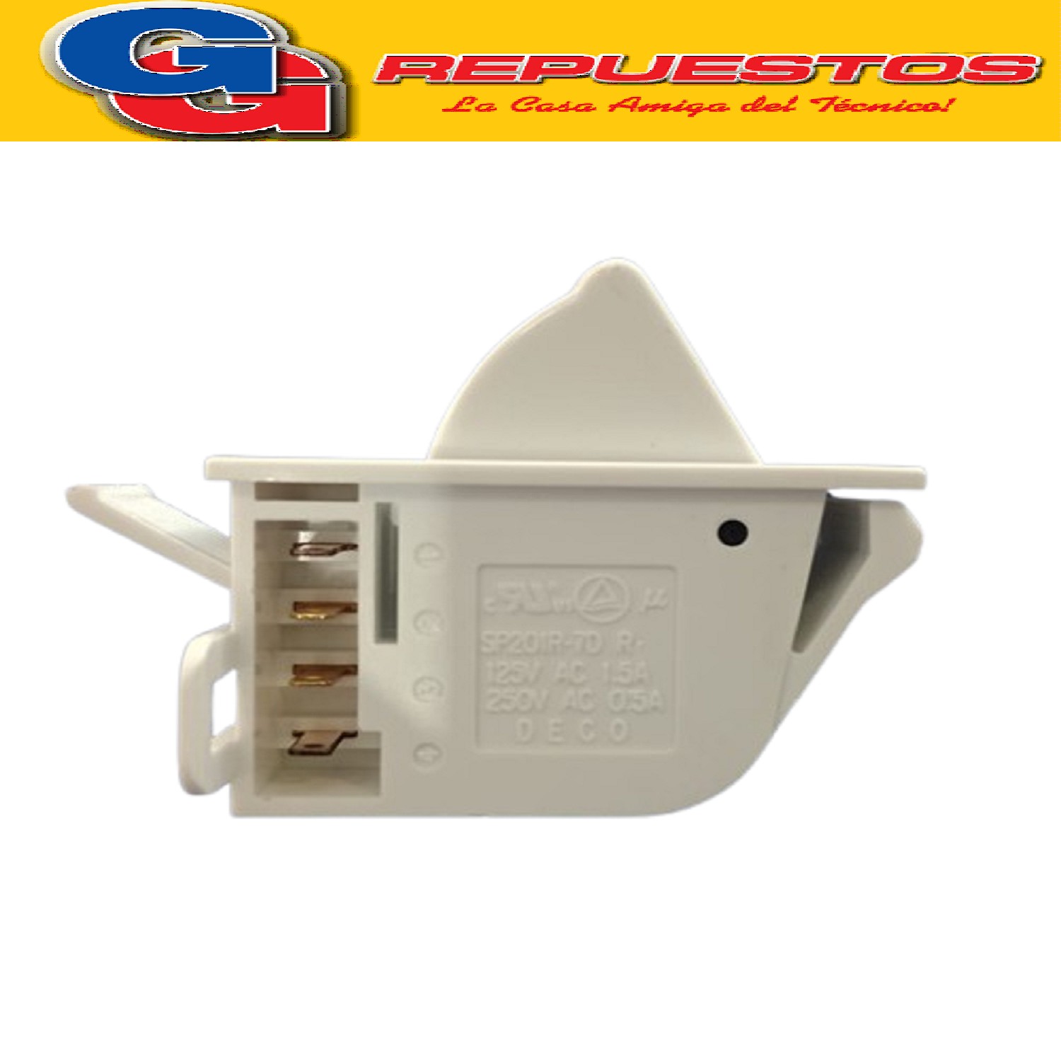 INTERRUPTOR TECLA DE LUZ HELADERA SAMSUNG 4 CONTACTOS  RS23D CSW-LG y Otras (ORIGINAL) Cod.Origen:
DA34-00041A (SAMSUNG) SWITCH DE HELADERA SAMSUNG/ W0308012
Produttore: IC-000K SR (210423)
0.5A 250VAC
1.5A 125VAC