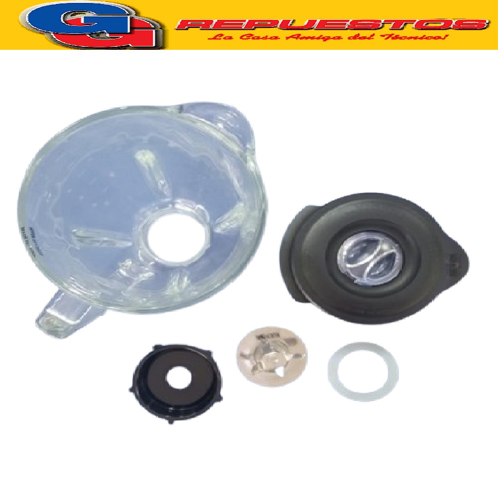 JARRA VASO LICUADORA COMPATIBLE CON OSTER REDONDA CON TAPA, CUCHILLA Y BASE