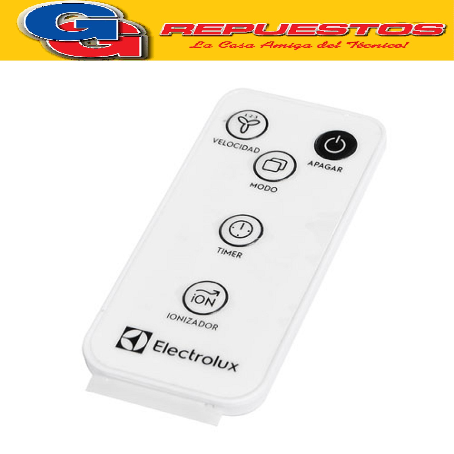 CONTROL REMOTO PARA VENTILADOR DE PIE COLOR BLANCO LILIANA COMPATIBLE CON LOS MODELOS VP21R / VP21R P / THS-VPD20R