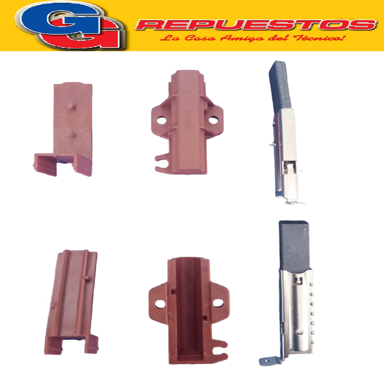 PORTA CARBONES ITALIANO PARA MOTOR DE LAVARROPAS CARBON BRUS HES 5X12.5X32mm PARA ARISTON PARA INDESIT cod:196539
JUEGO DE PORTA CARBONES CON CARBONES
-REVISAR MEDIDA DETENIDAMENTE PARA EVITAR CONFUCIONES.