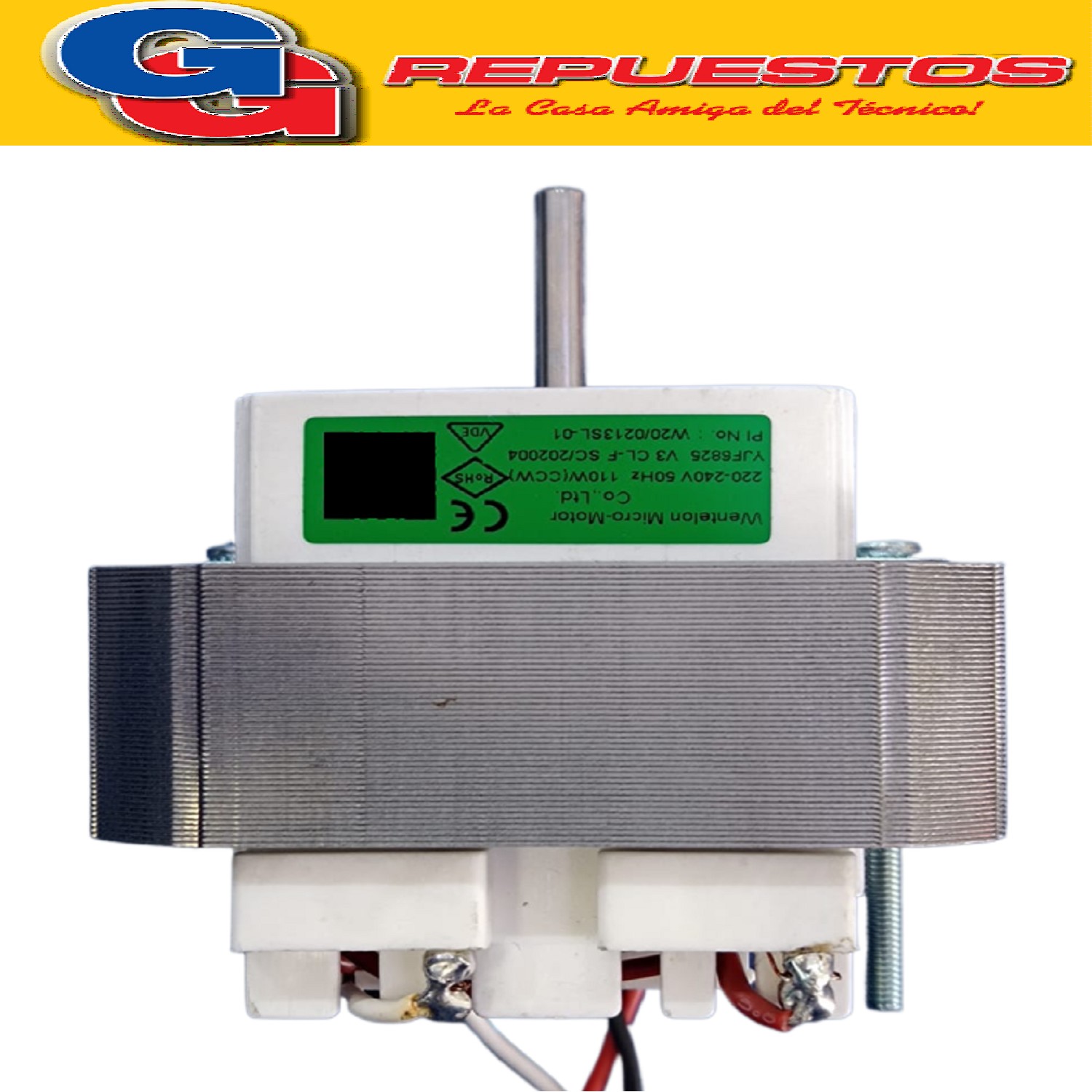 MOTOR PARA PURIFICADOR AURORA URQHUY SL 3360 SB 3360 X ORIGI NAL 220-240V 50Hz 110W YJF6825 ROHS, FORZADOR AURORA C601400852 C601400853 Cod Origen: WG02F15809