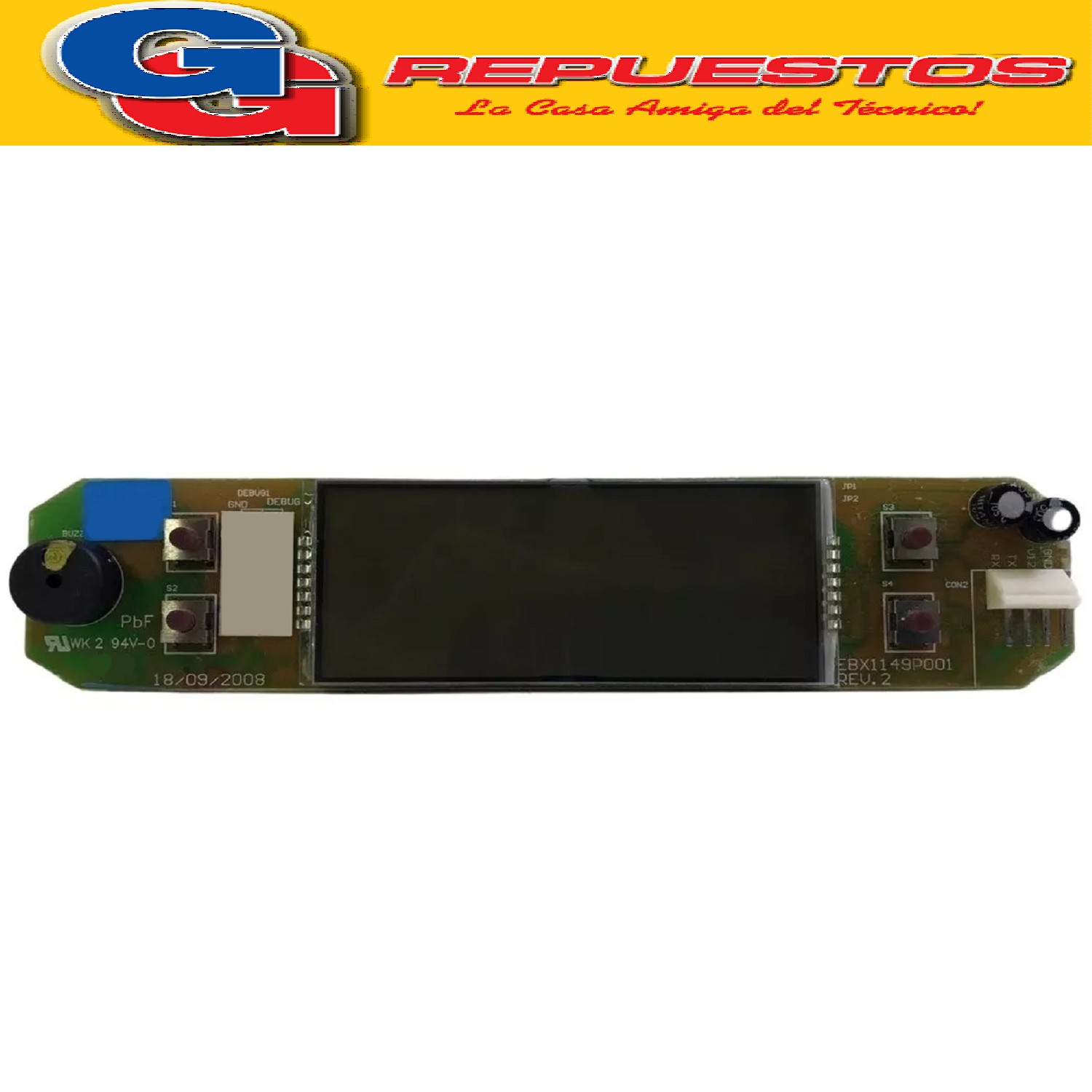 PLAQUETA DISPLAY HELADERA GENERAL ELECTRIC REGE520 REGE540 O RIGINAL PLACA MABE REGE520/540 Cod Origen: WR03F04346