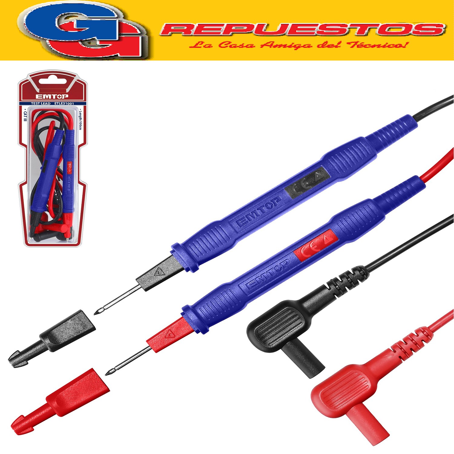 PUNTAS PARA TESTER CAT III 600V