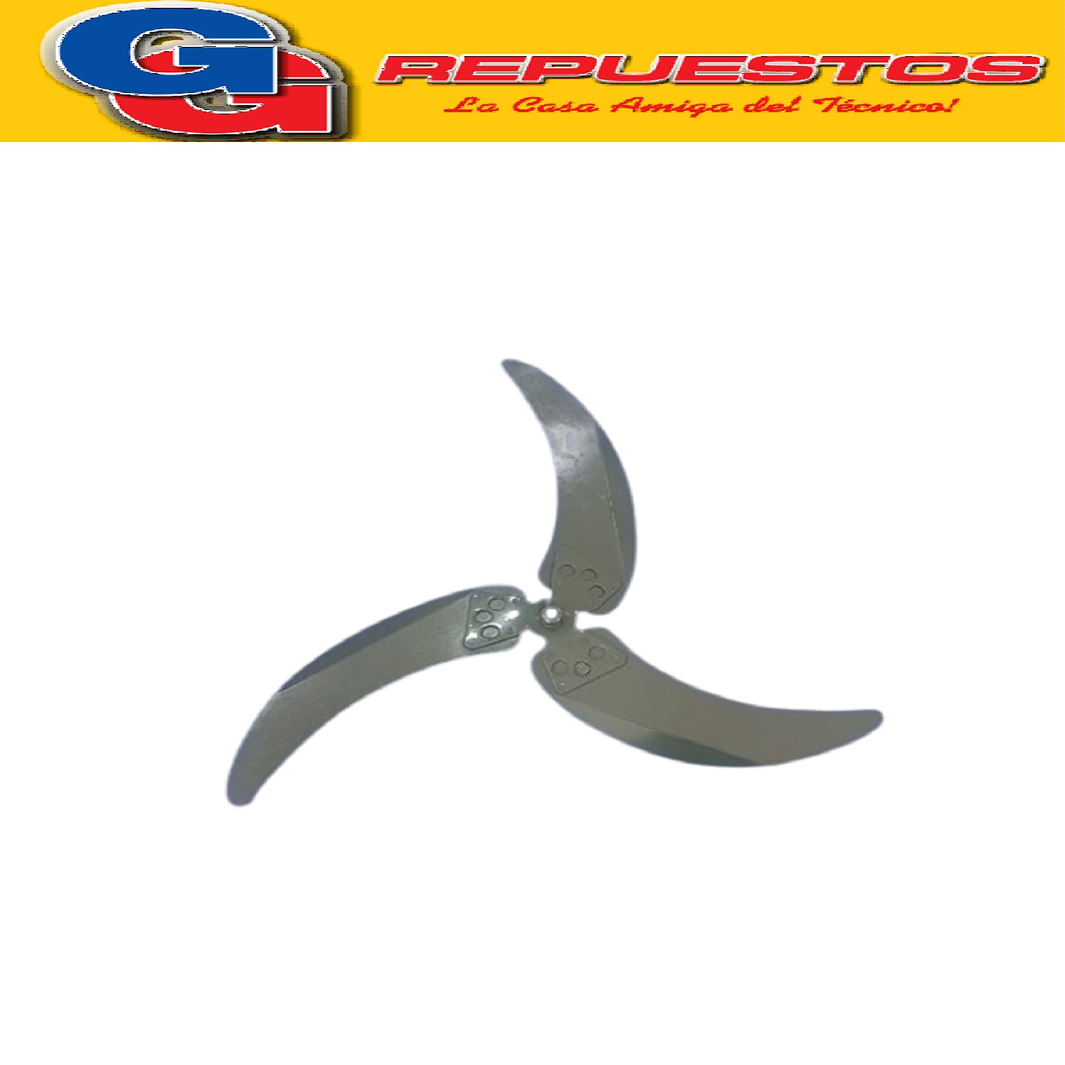 HELICE DE CHAPA DE 3 OJAS PULGA 24  EJE 9.5
