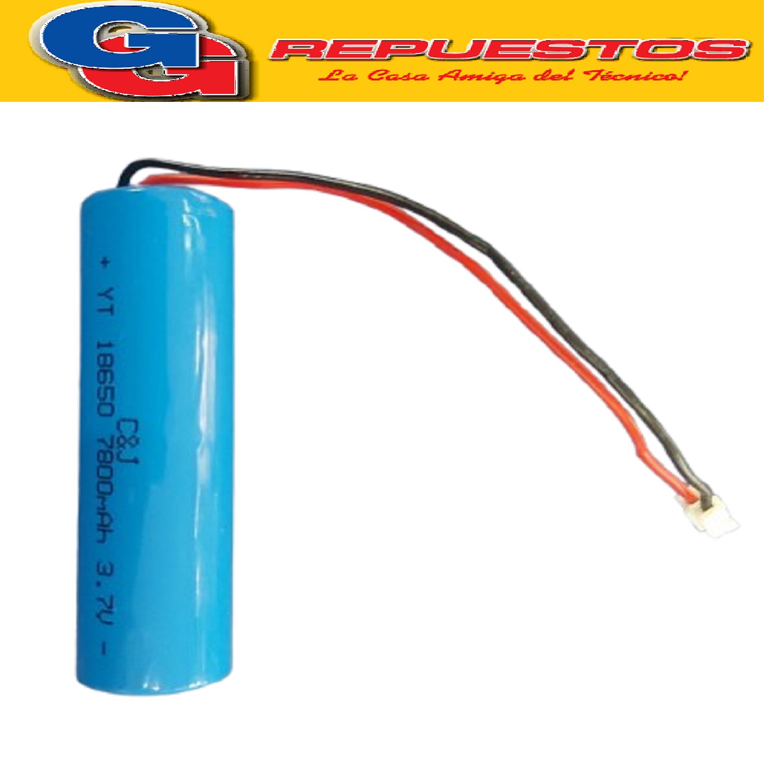 PILA RECARGABLE 18650 CON CABLE 3.7V 7800MAH