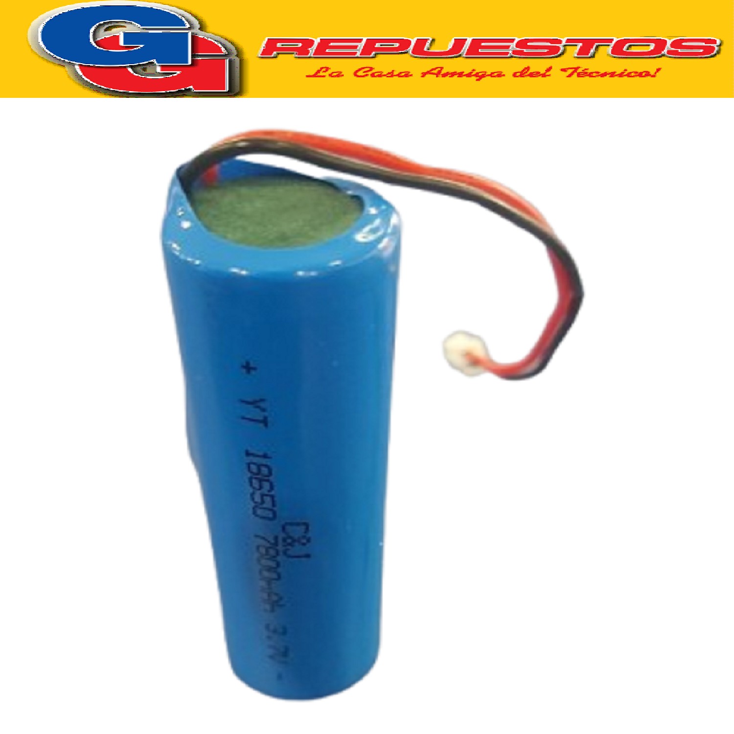 PILA RECARGABLE 18650 CON CABLE 3.7V 7800MAH