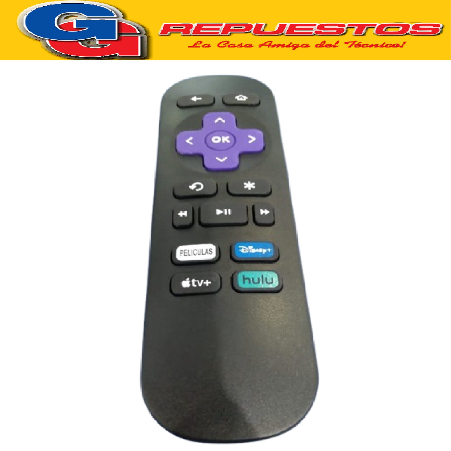 CONTROL REMOTO ROKU PARA TV LED COMPATIBLE SOLO   CONCONVERT IDOR ROKU