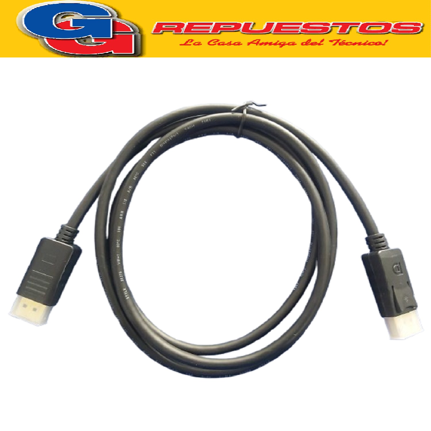 CABLE DISPLAY PORT (DP) MACHO A DISPLAY PORT (DP) MACHO 1.5M MAXIMA VELOCIDAD Y CALIDAD