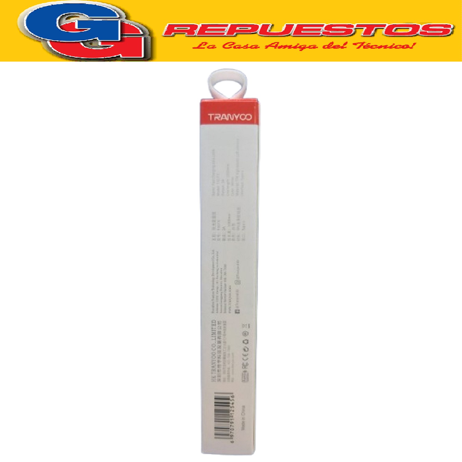 CABLE USB A TIPO C TRANYOO 3A CARGA RAPIDA CALIDAD