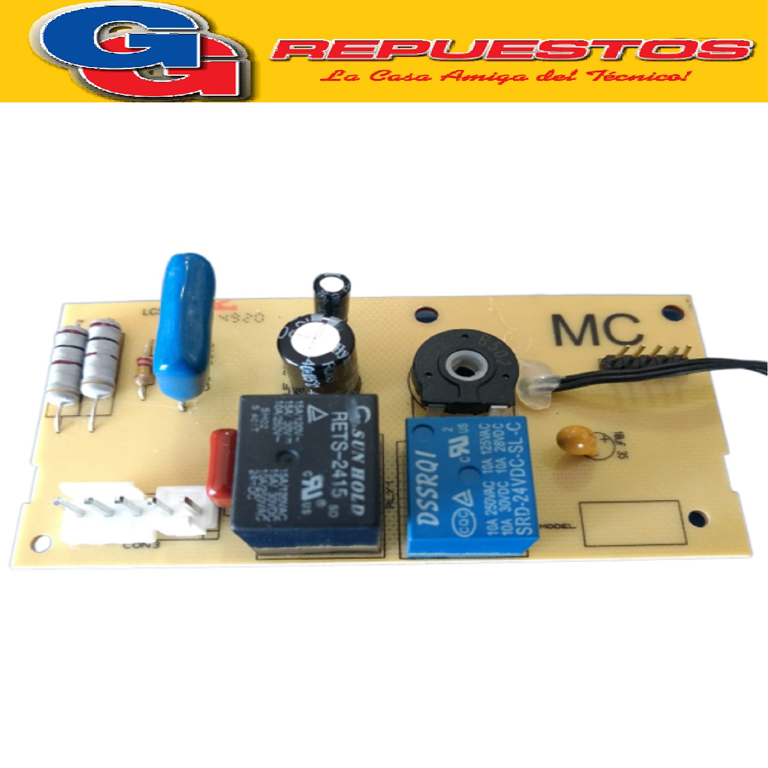 PLAQUETA TIPO MC HELADERA PARA PATRICK-MABE HPK 350 HPK 310  MABE  HMA 295 AMA 335 HAM 450 NF MA-REGE390-RMB21 (FICHA DOBLE) GENERAL ELECTRIC HGE 410 NF HGE450 NF/BA/MA/ NFBDA/NFMDA WHIRLPOOL WRW41 WRE29 ERM30D WRM41E1