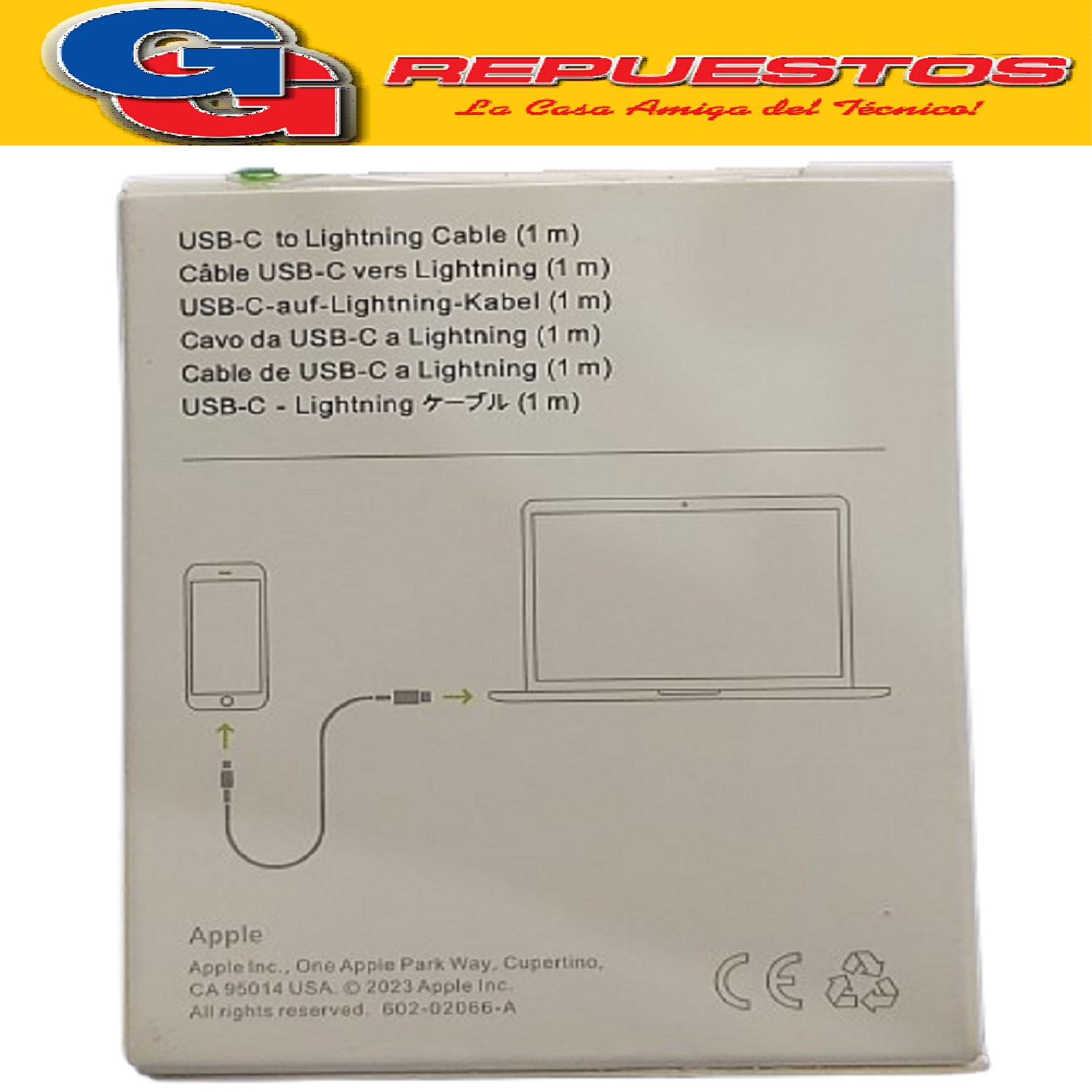 CABLE TIPO C MACHO A TIPO C MACHO APPLE